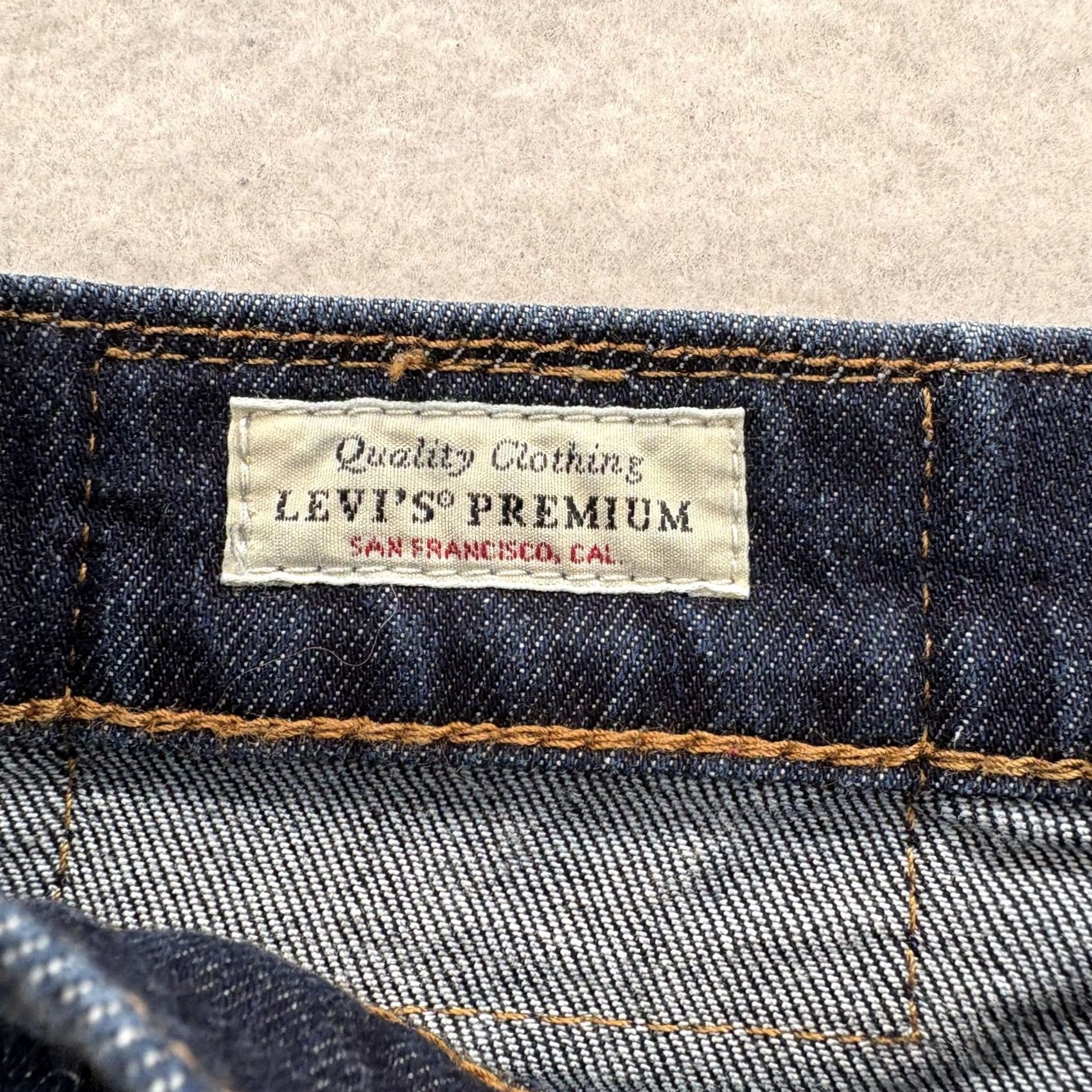 Levi's Levi's Premium 502 Jeans Mens 32x30 Blue Dark Wash Regular Tapered Stretch Denim Jeans Size US 32 / EU 48 - 4 Thumbnail