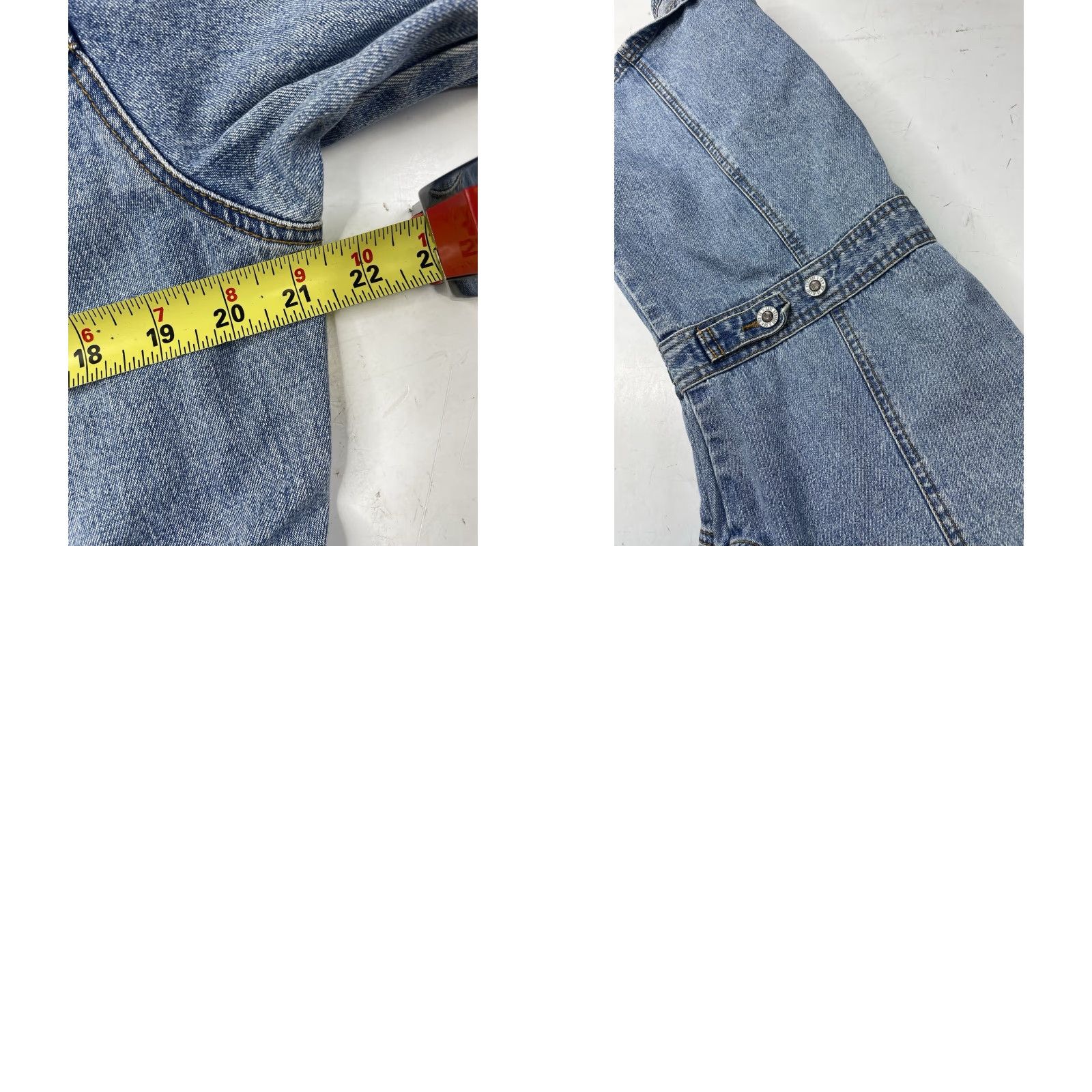 Levi's VINTAGE Levi's Womens Large Blue Denim Trucker Long Jacket Silver Tab Jeans Jacket Size 36" / US 14 / IT 50 - 8 Thumbnail