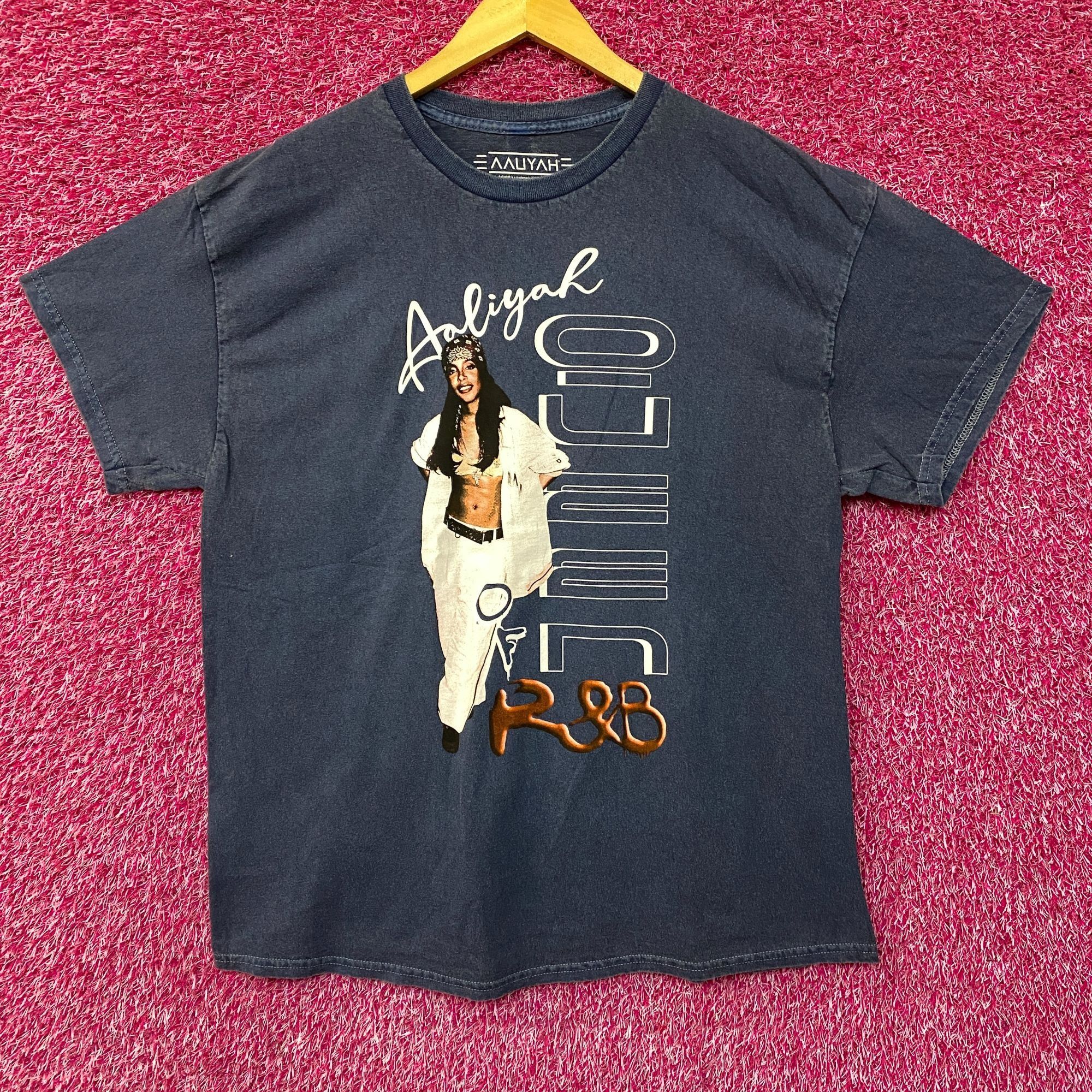 Other Aaliyah R&B Vintage-Style Washed Blue T-Shirt Large Size US L / EU 52-54 / 3 - 1 Thumbnail