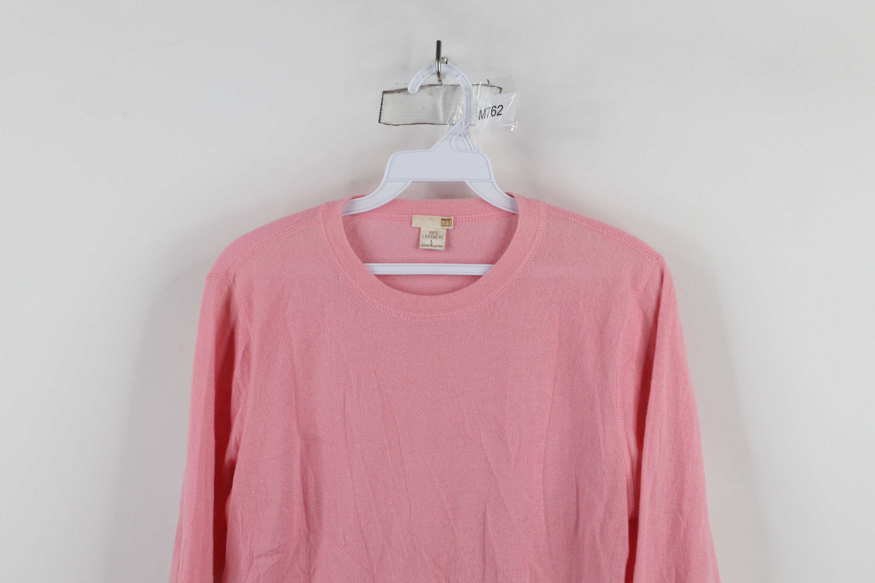 Vintage Vintage 90s Streetwear Blank Soft Cashmere Knit Sweater Pink Size L / US 10 / IT 46 - 2 Thumbnail