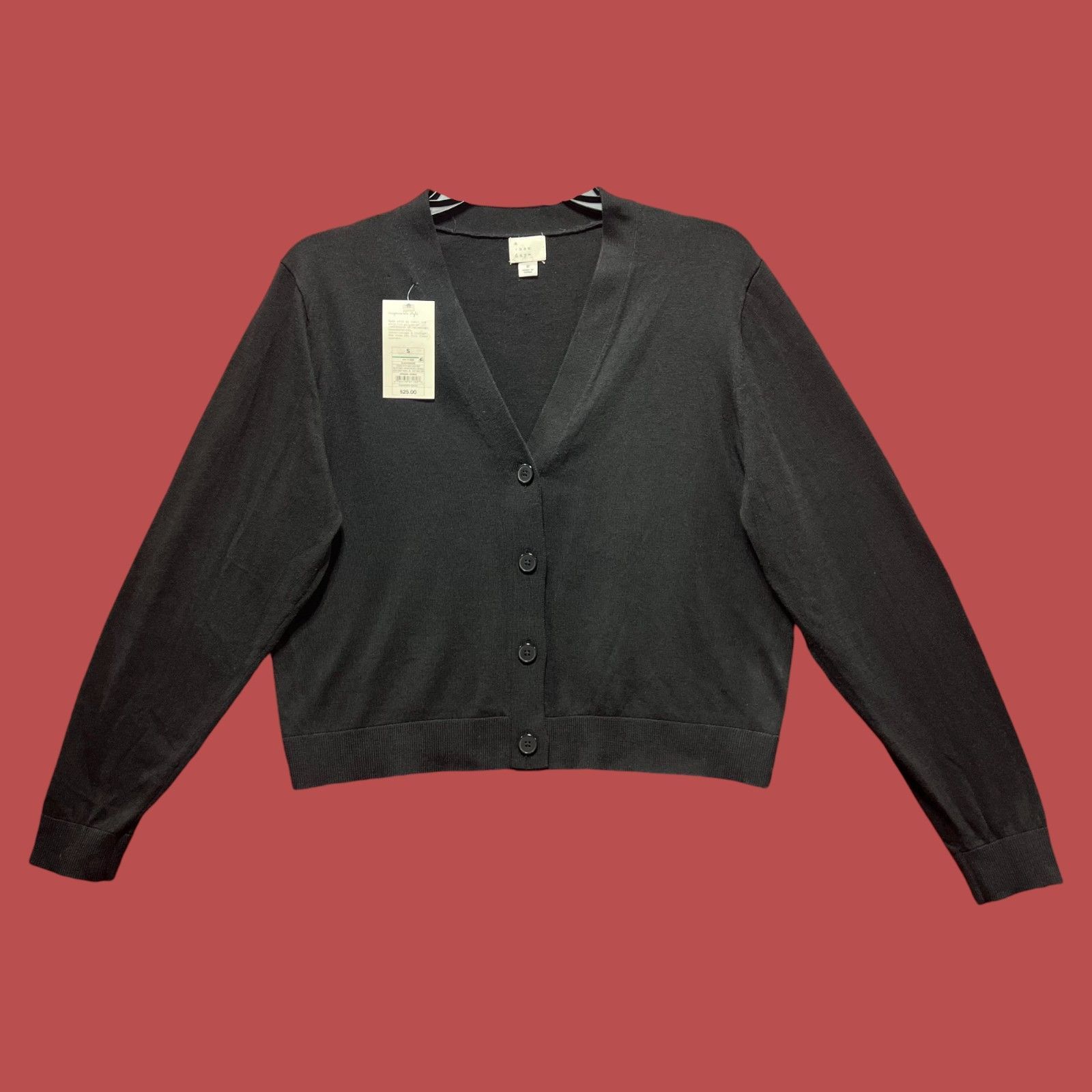 Other A New Day - Women's Button Front Cardigan - Black - Small Size S / US 4 / IT 40 - 3 Thumbnail