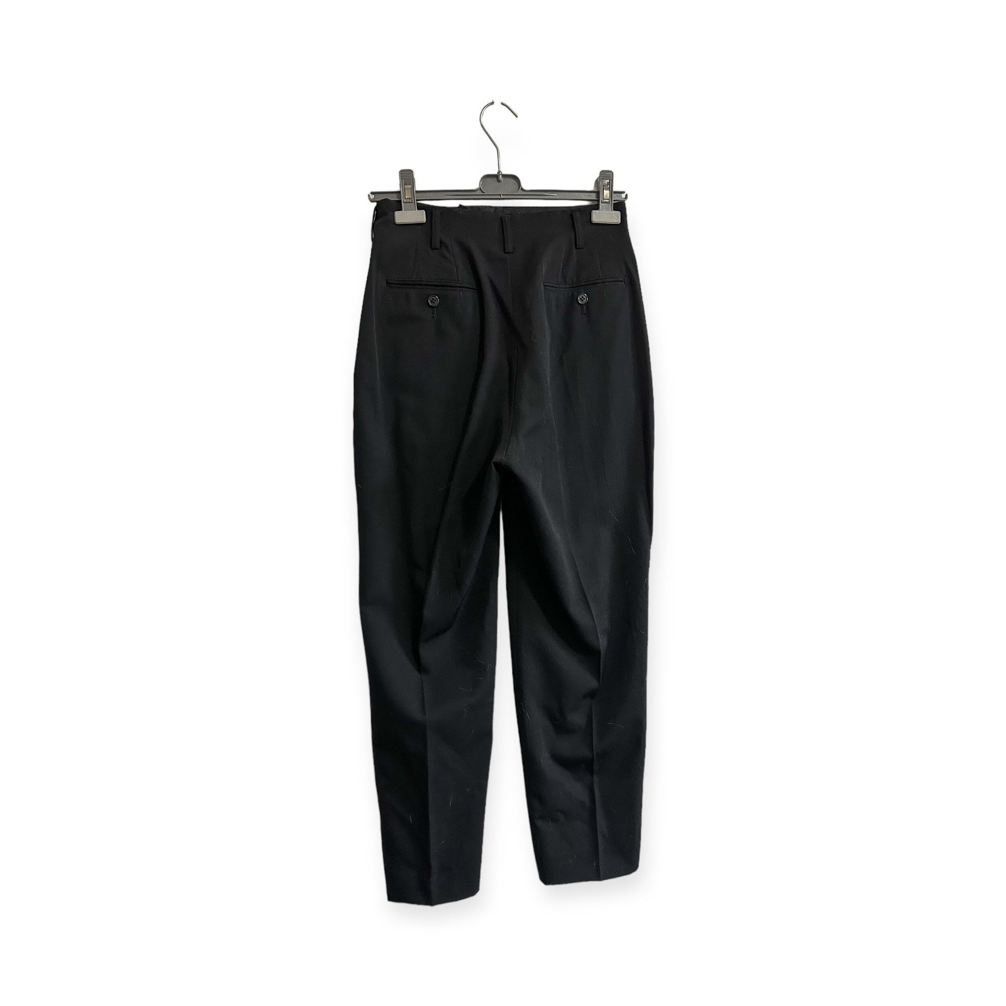 ATSURO TAYAMA × Vintage Vintage Atsuro Tayama Black Wool Trouser Pants, Vintage Size 26" / US 2 / IT 38 - 2 Thumbnail
