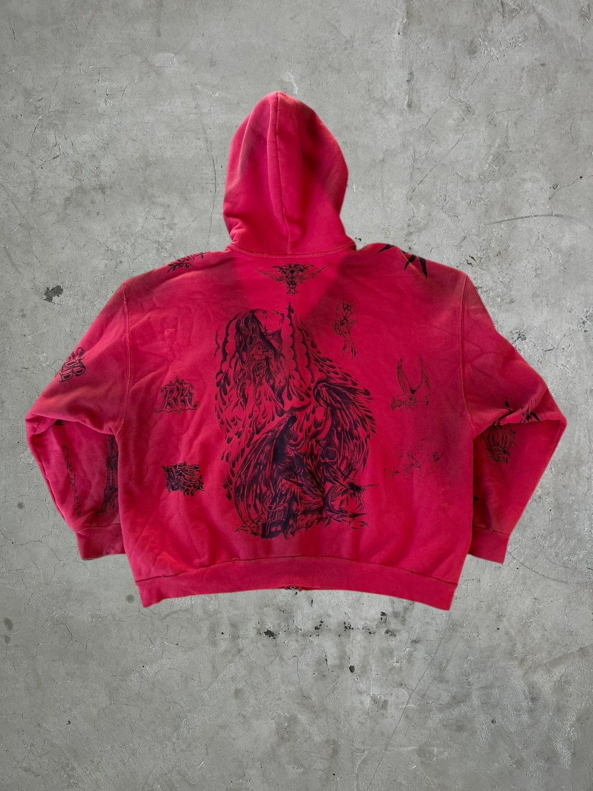 Balenciaga Balenciaga Tattoo Zip-up Hoodie Size US XL / EU 56 / 4 - 2 Thumbnail