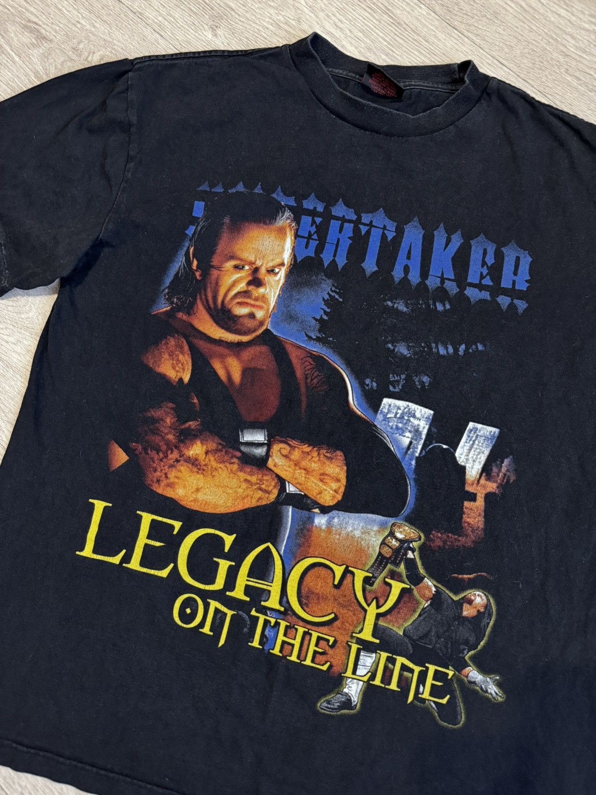 WWE 🔷Vintage WWE WWF The Undertaker Legacy On The Line T-shirt🔷 Size US L / EU 52-54 / 3 - 2 Thumbnail
