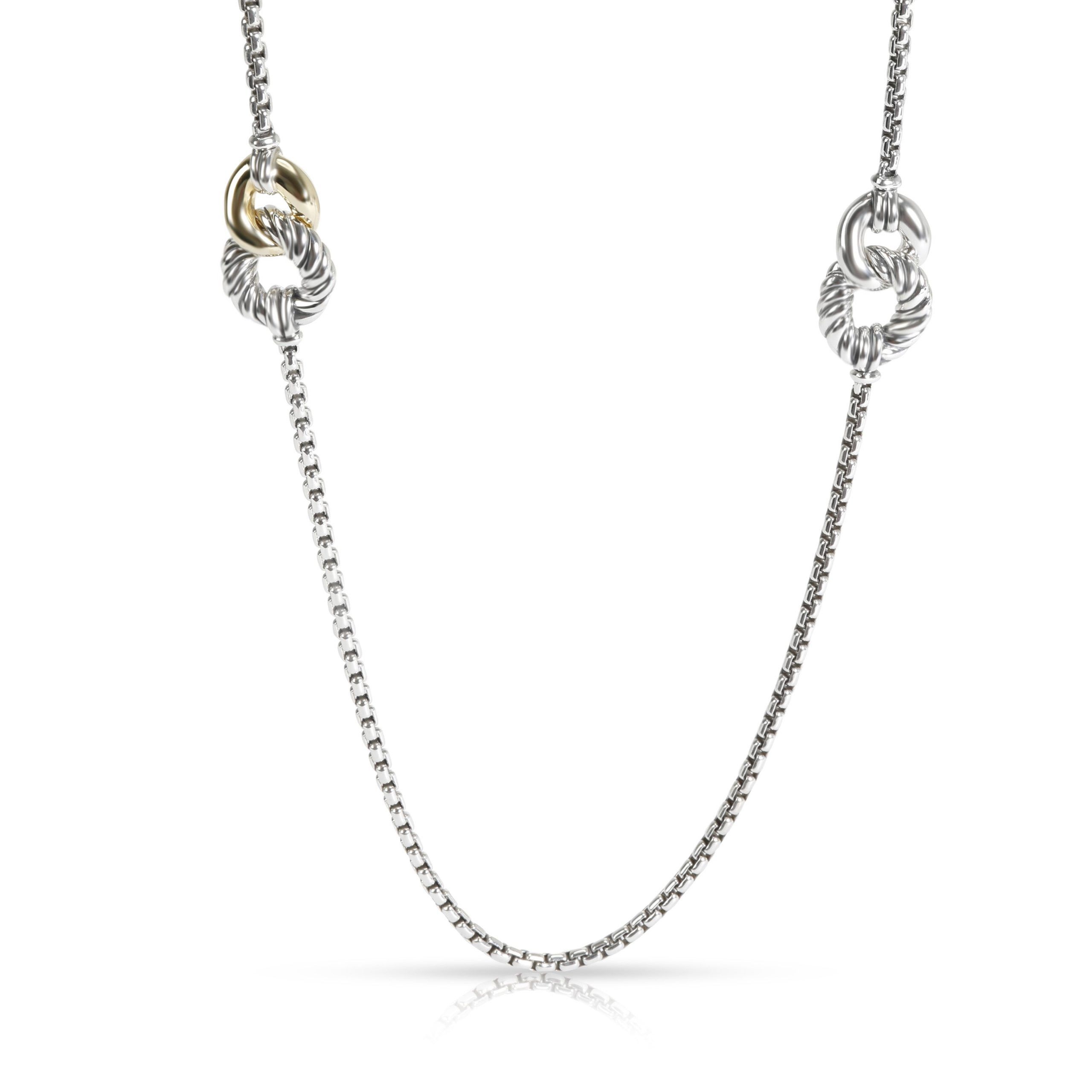 David Yurman Belmont Station Necklace in 18K Yellow Gold