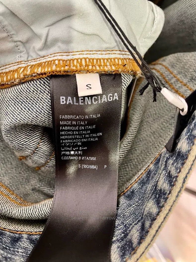 Balenciaga Balenciaga size S Logo Print Zip Pocket Long Loose Blue De Size US 27 - 5 Thumbnail