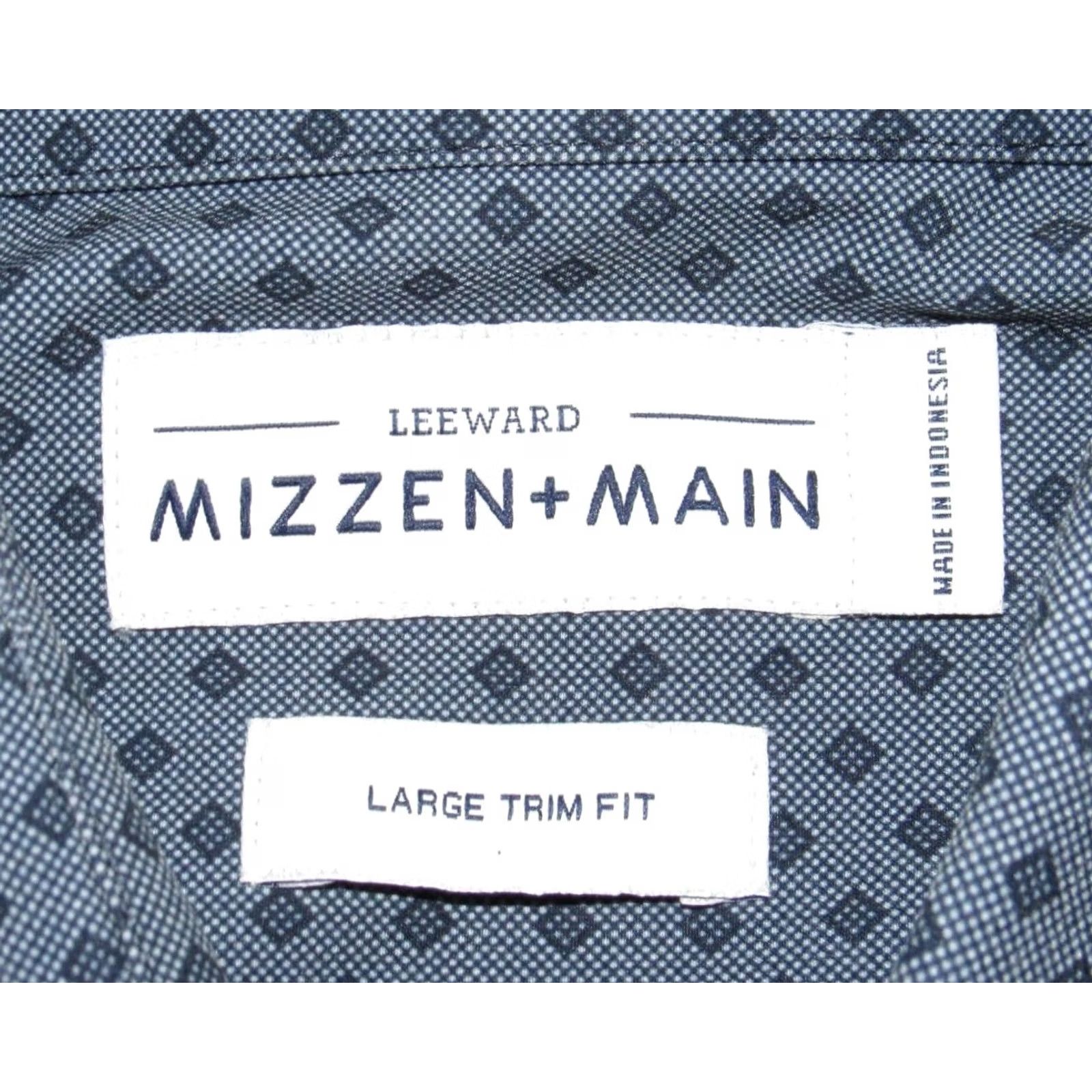 Mizzen+Main MIZZEN + MAIN Blue Printed Long Sleeve Button Down Shirt Large Mens XS? Size US L / EU 52-54 / 3 - 3 Thumbnail