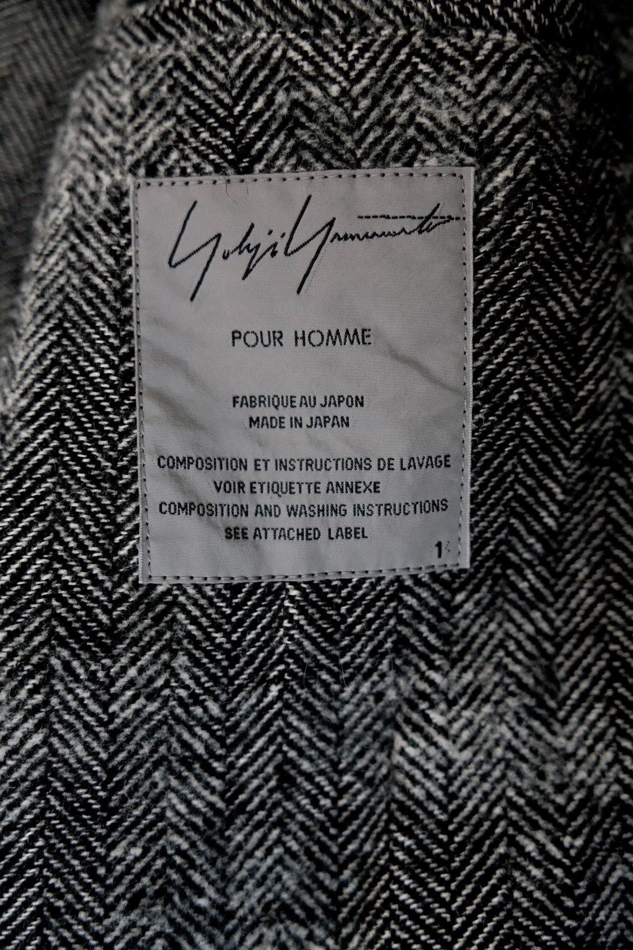 Yohji Yamamoto Yohji Yamamoto 11AW DB Fishbone Black Raven Coat Size US S / EU 44-46 / 1 - 9 Thumbnail