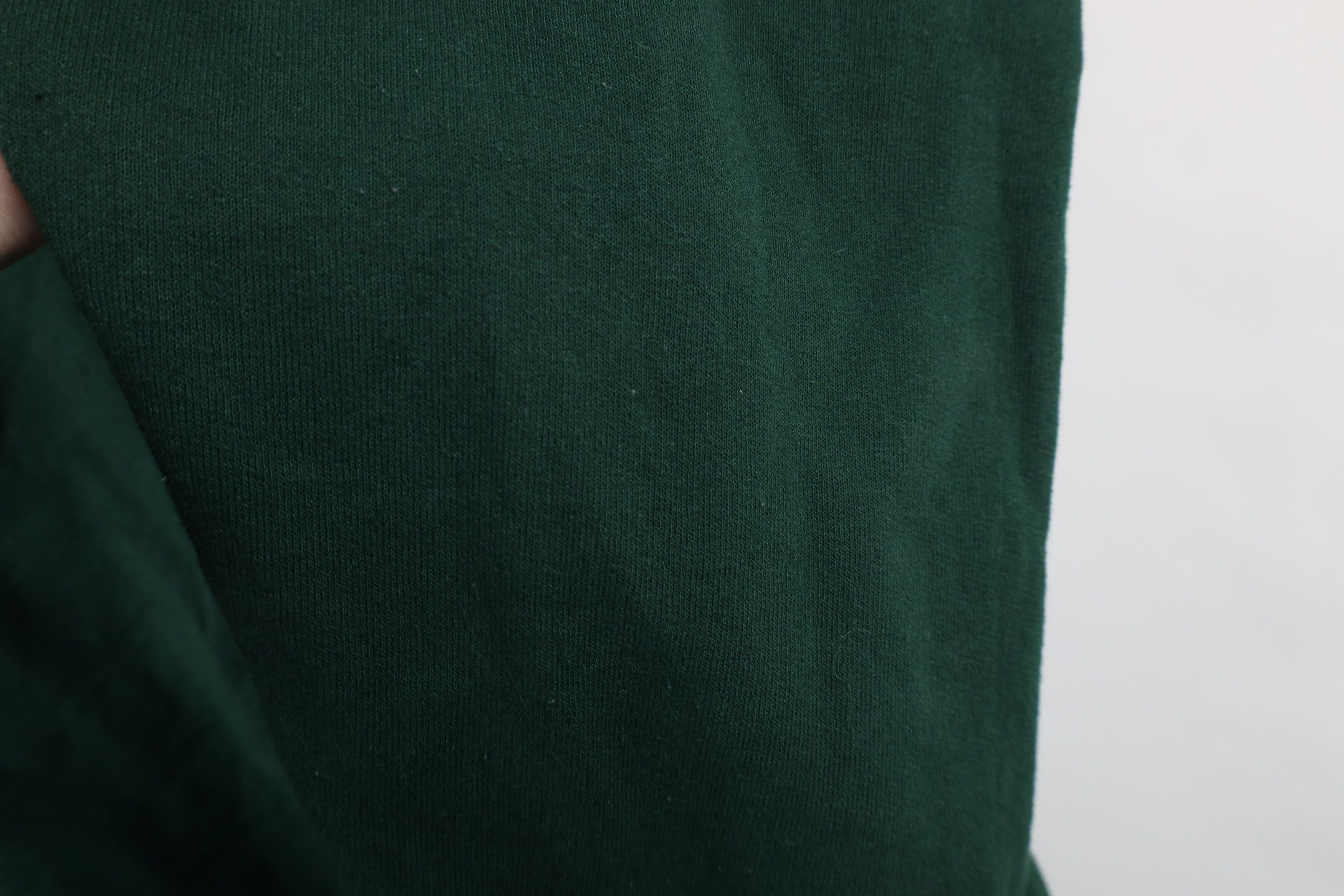 Vintage Vintage 90s Streetwear Blank Hoodie Sweatshirt Hunter Green Size US XL / EU 56 / 4 - 9 Thumbnail
