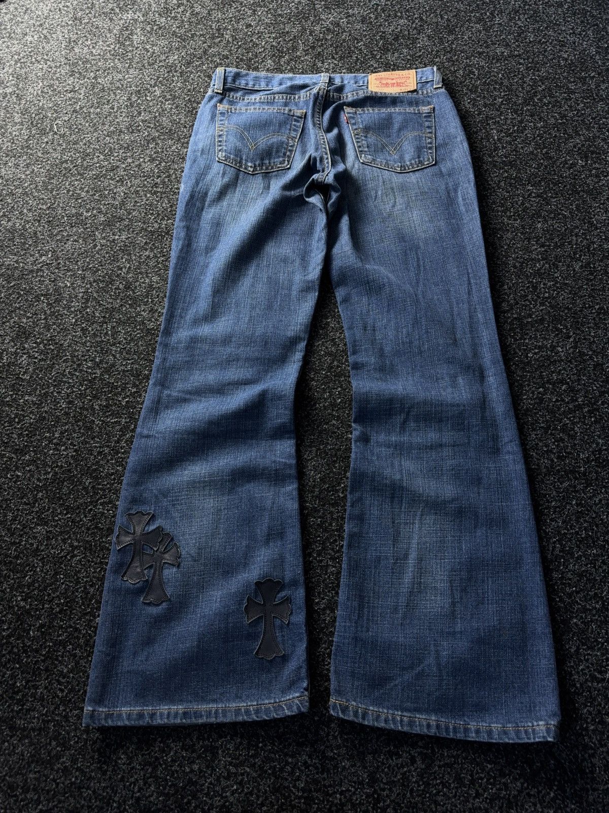 Designer × Japanese Brand × Levi's 🔥Levi’s Flared Chrome Hearts Style Cross Denim jeans Size 30" / US 8 / IT 44 - 11 Thumbnail