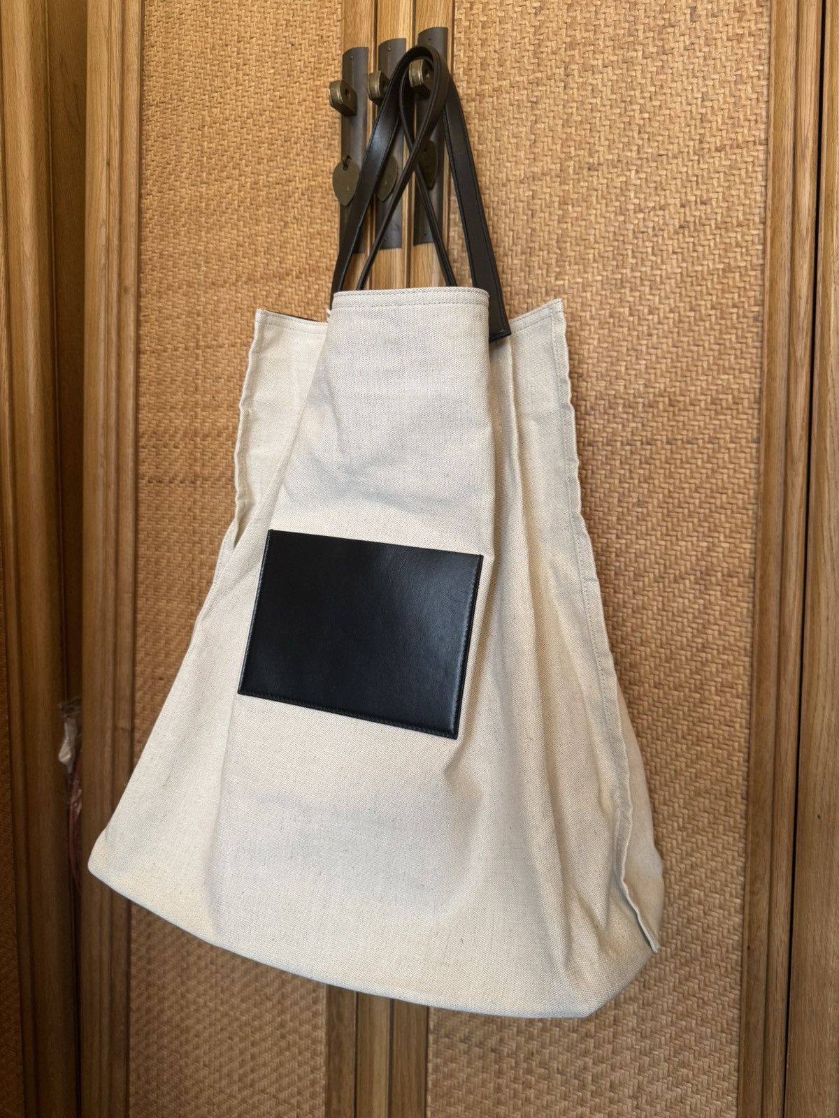 Jil Sander jil sander XXL canvas & leather tote bag Size ONE SIZE - 6 Thumbnail