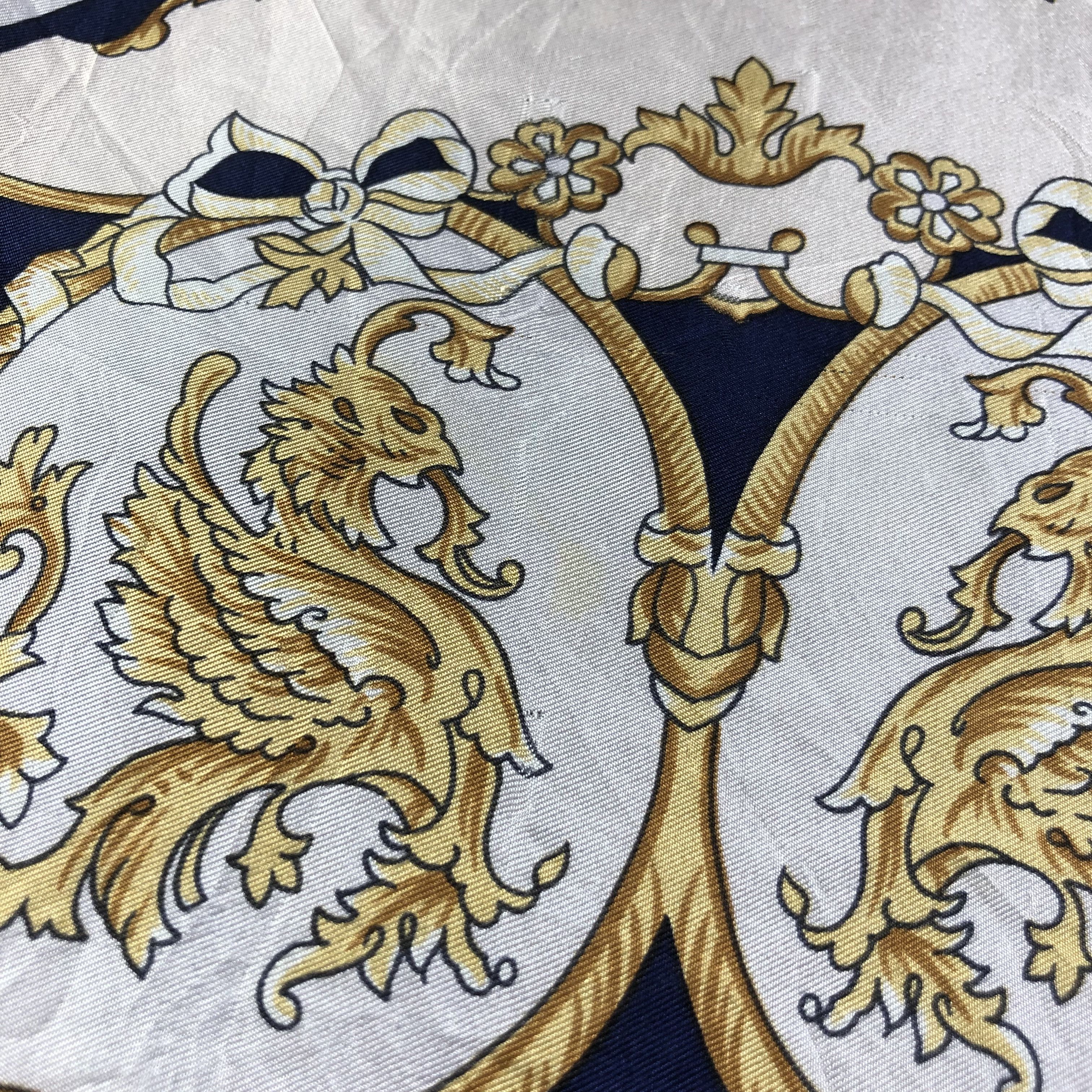 Japanese Brand Luxury Baroque Silk Scarf M778 Size ONE SIZE - 5 Thumbnail