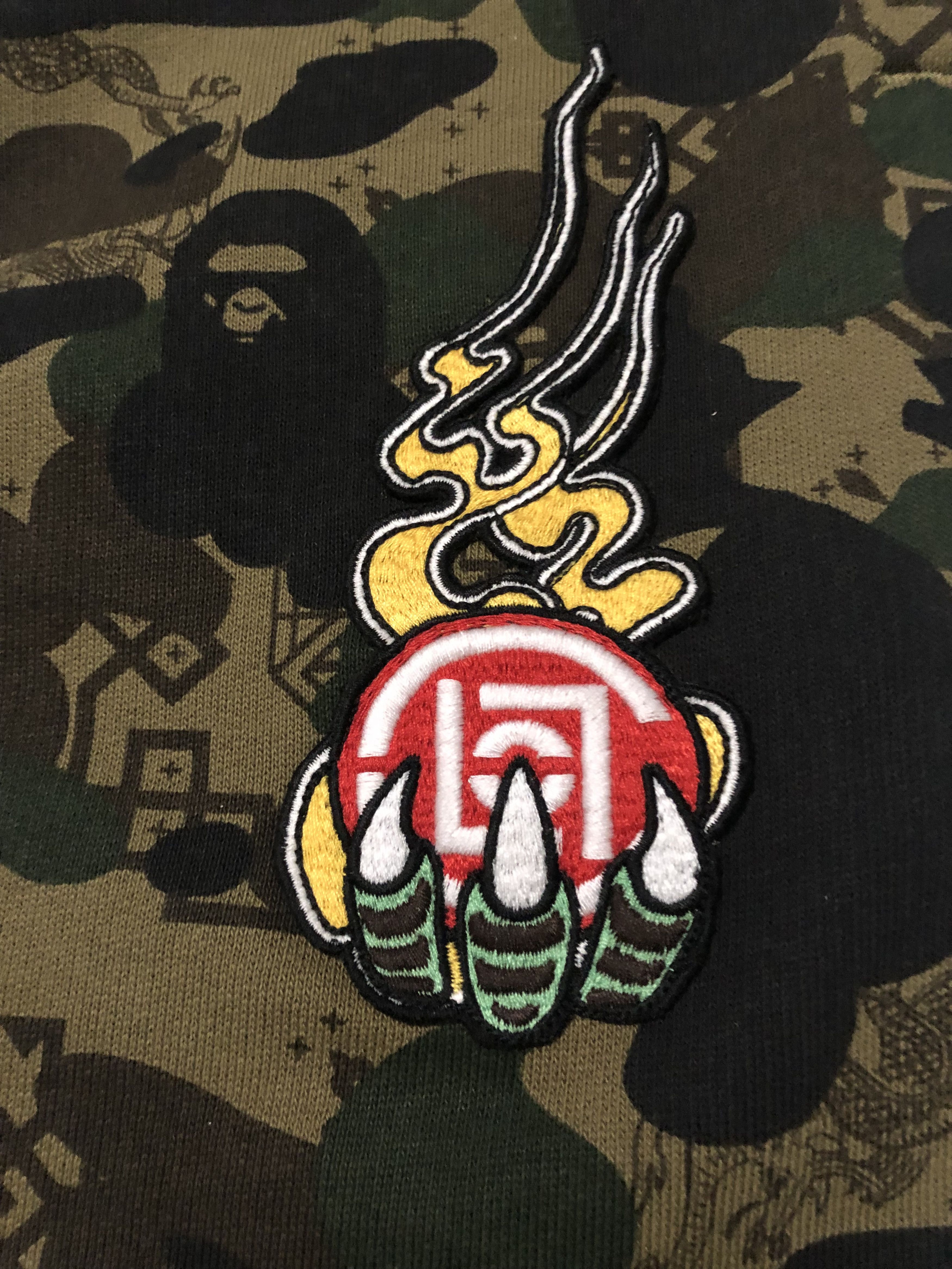 Bape Bape x Clot 1st Camo Logo Sweatpants (Olive) RELAXED FIT Size US 32 / EU 48 - 4 Thumbnail