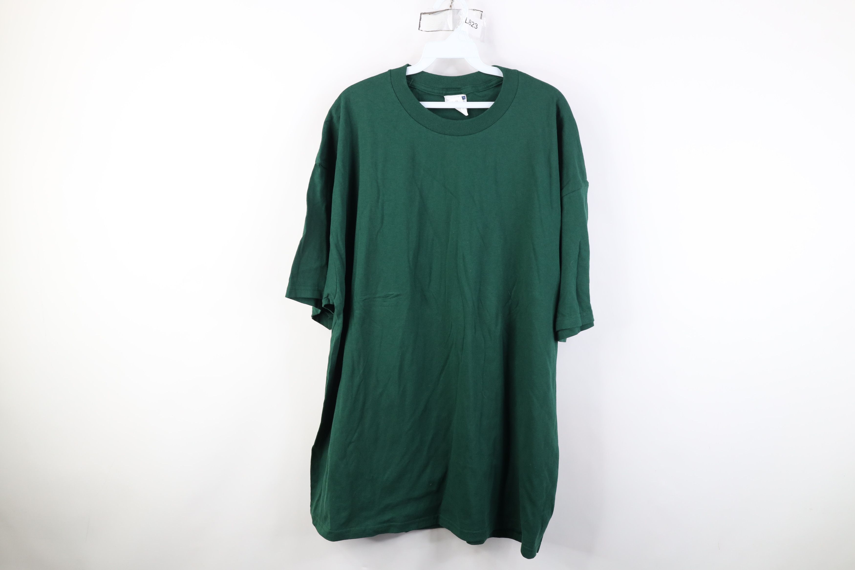Vintage Vintage 90s Y2K Streetwear Heavyweight Cotton T-Shirt Green Size US XXL / EU 58 / 5 - 1 Thumbnail