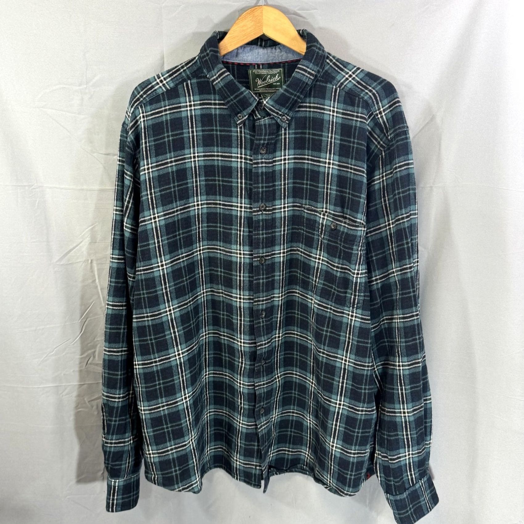 Vintage VINTAGE Woolrich Shirt Mens 2XL Blue Green Plaid Flannel Button-Down Deep Indigo Twist Shirt Mens 2XL Blue Green Plaid Flannel Button-Down Size US XXL / EU 58 / 5 - 2 Thumbnail