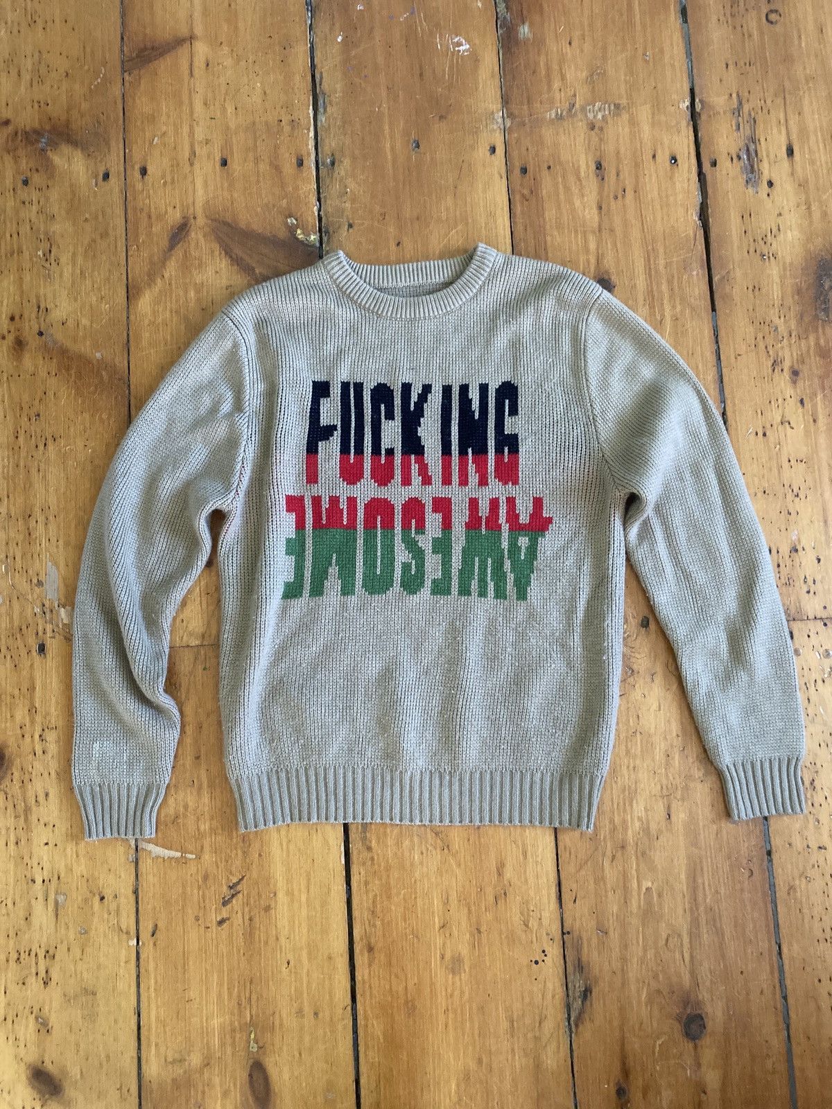 Fucking Awesome × NHL Fucking Awesome I Love You Ivory Knit