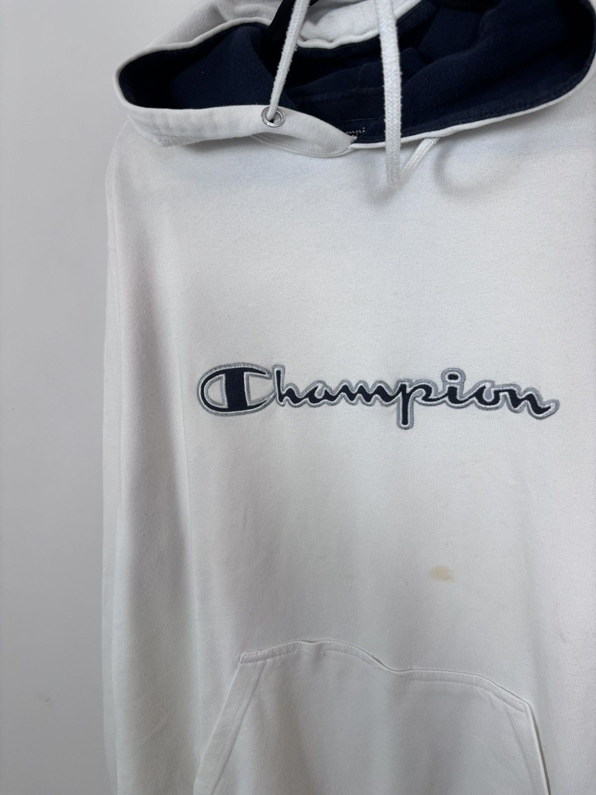 Champion Vintage Champion Big Embroidered Logo White Baggy Hoodie Size US XXL / EU 58 / 5 - 6 Thumbnail