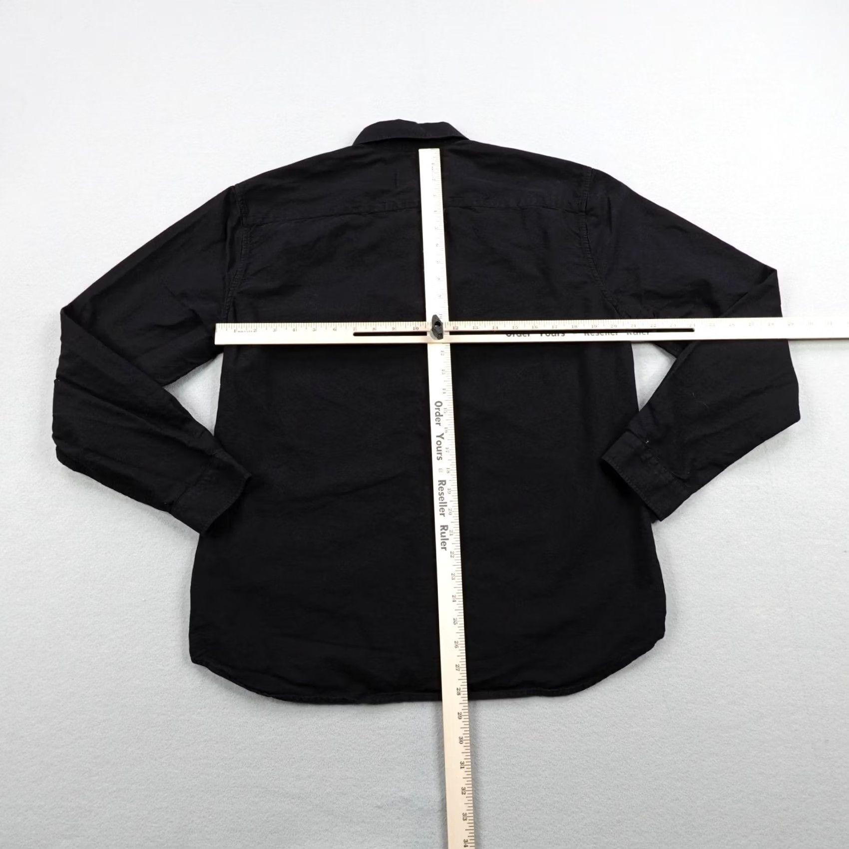 Vintage Octobre Editions Shirt Mens XL Black Button Up Long Sleeve Twill Cotton Size US XL / EU 56 / 4 - 3 Thumbnail