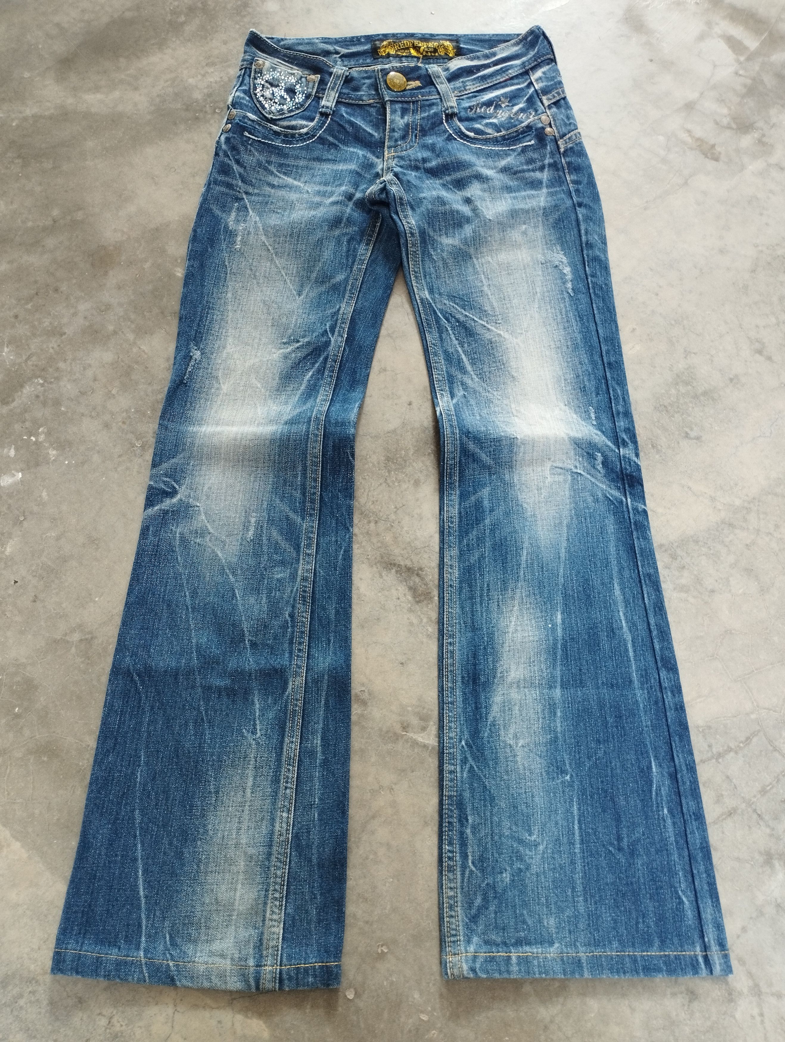 Tornado Mart Flare Jeans Japan Lightning Wash Redpepper Bootcut Jeans Size US 26 / EU 42 - 2 Thumbnail