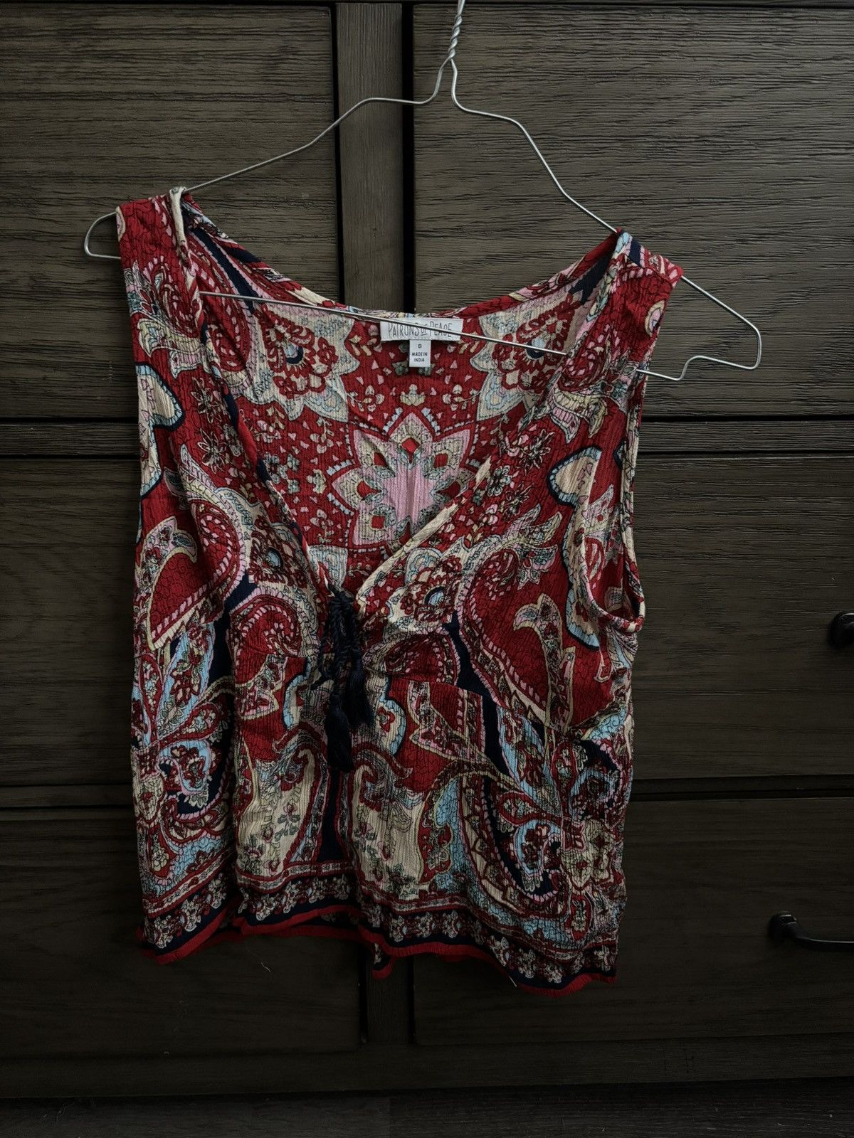 Other Women's Red Sleeveless Floral Print Blouse Size S / US 4 / IT 40 - 1 Thumbnail