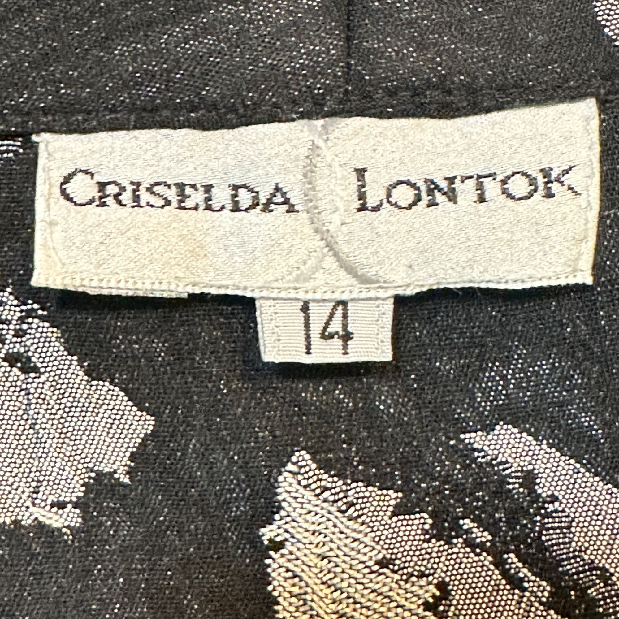 Vintage Criselda Lontok Gray & Black Floral Button-Front Tunic Jack Size XL / US 12-14 / IT 48-50 - 15 Thumbnail