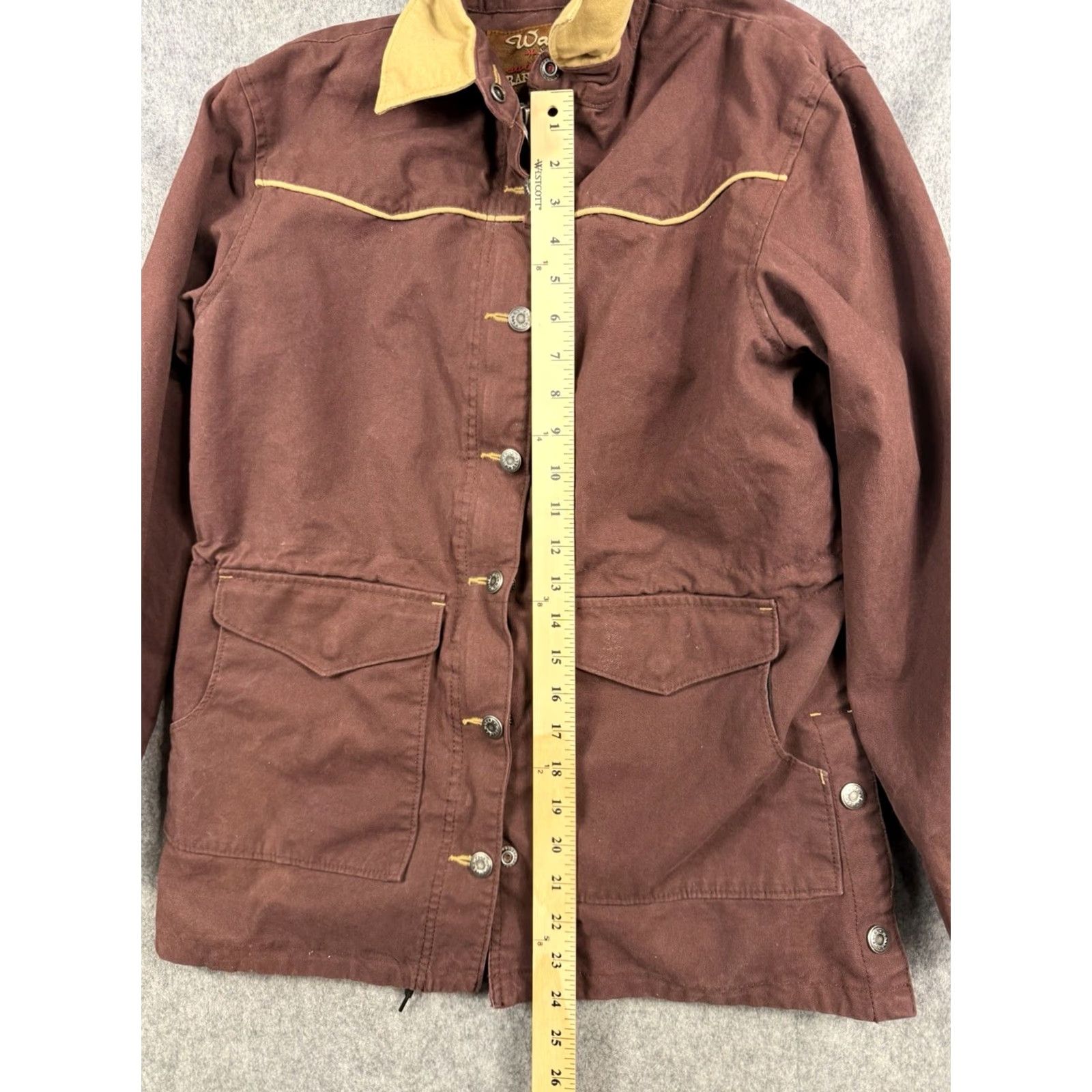 Walls VINTAGE Walls Chore Jacket West/Cotton Workwear XS Brown Jacket Mens Regular Overcoat Zip/Snap Pockets Size US XS / EU 42 / 0 - 5 Thumbnail