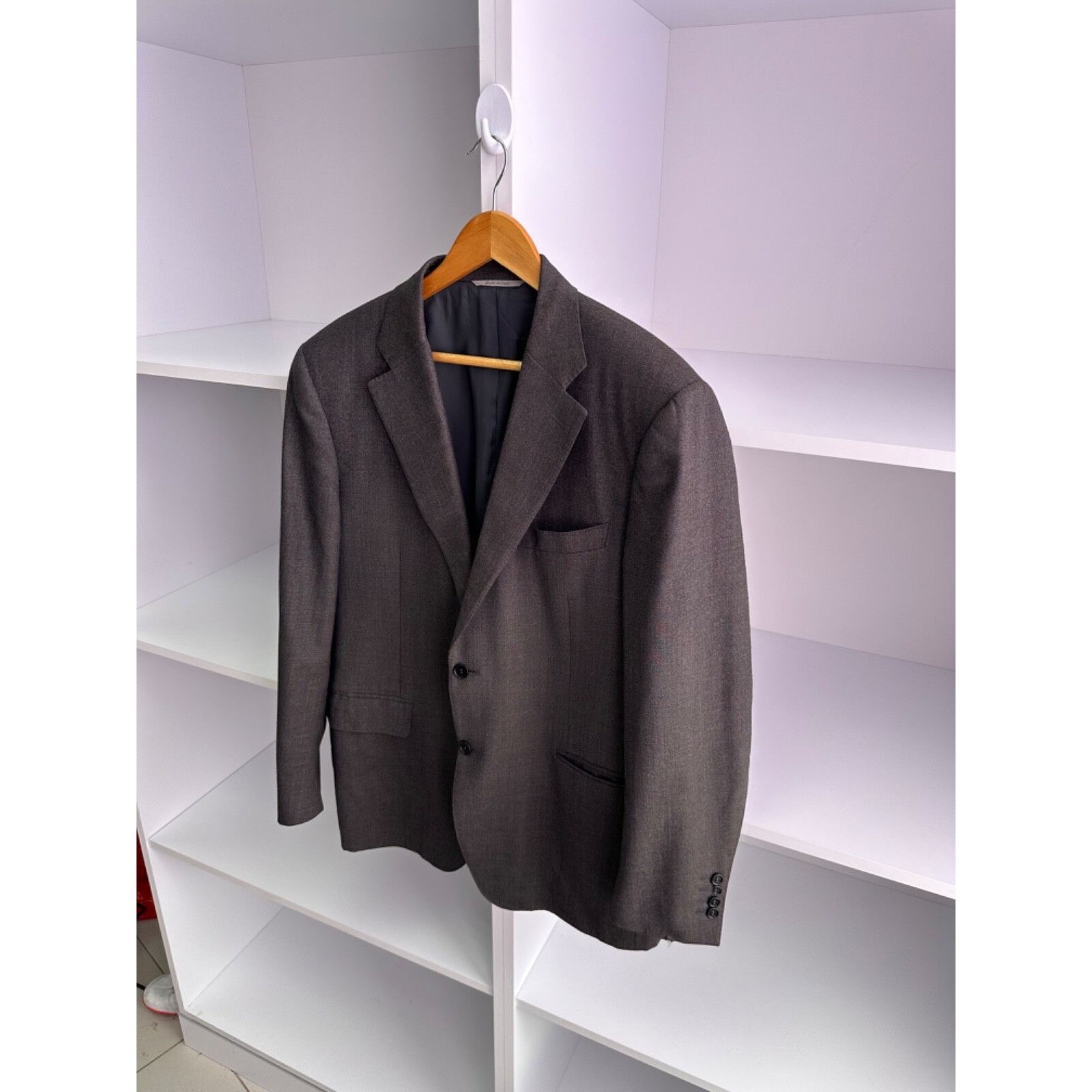 Canali VTG Canali Di Marino Home Dark Grey 2 Button Wool Coat Jacke Size US L / EU 52-54 / 3 - 5 Thumbnail