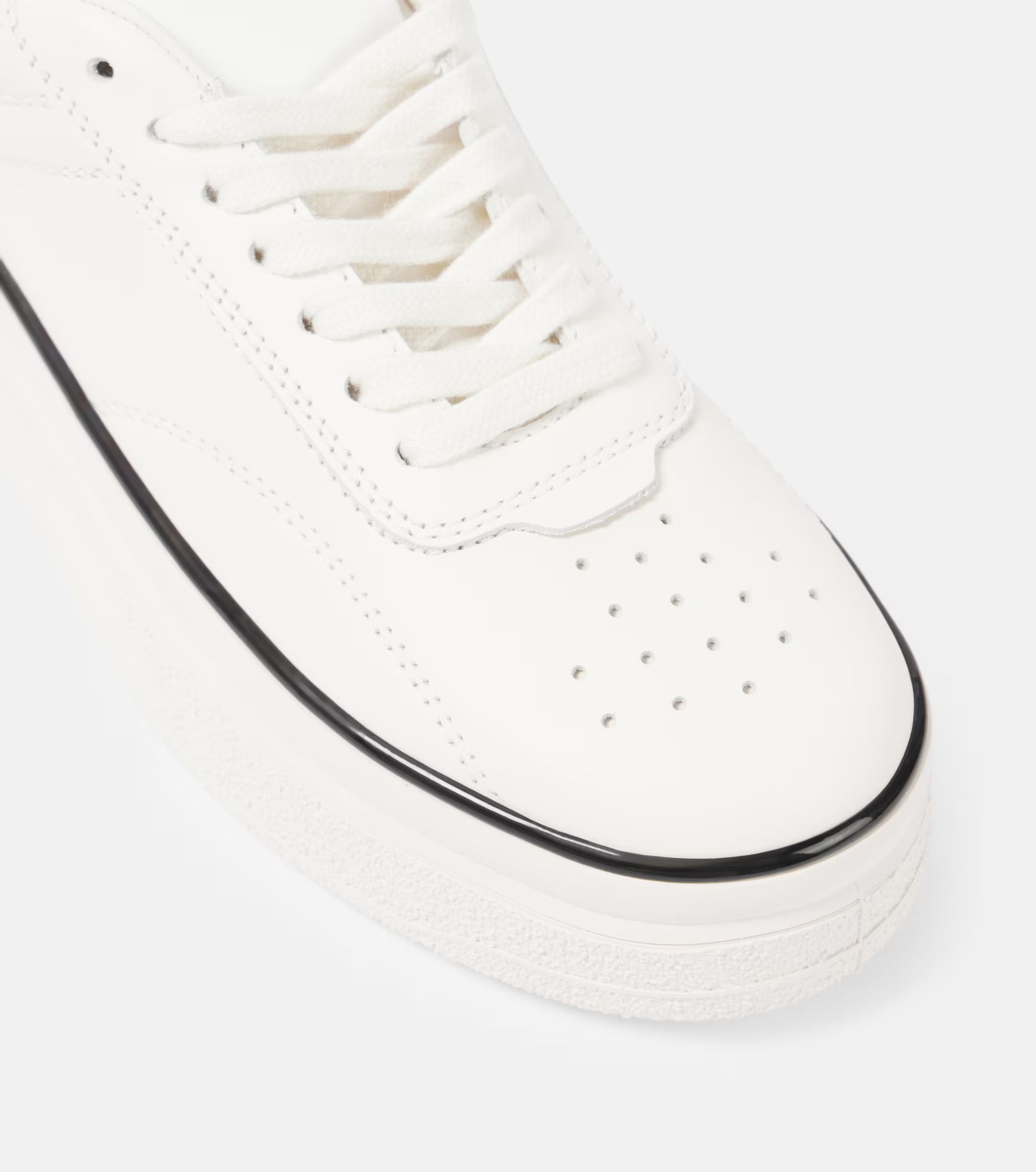 Jil Sander o1s22i1n0125 Leather Low-Top Sneakers in White Size US 8 / IT 38 - 5 Thumbnail