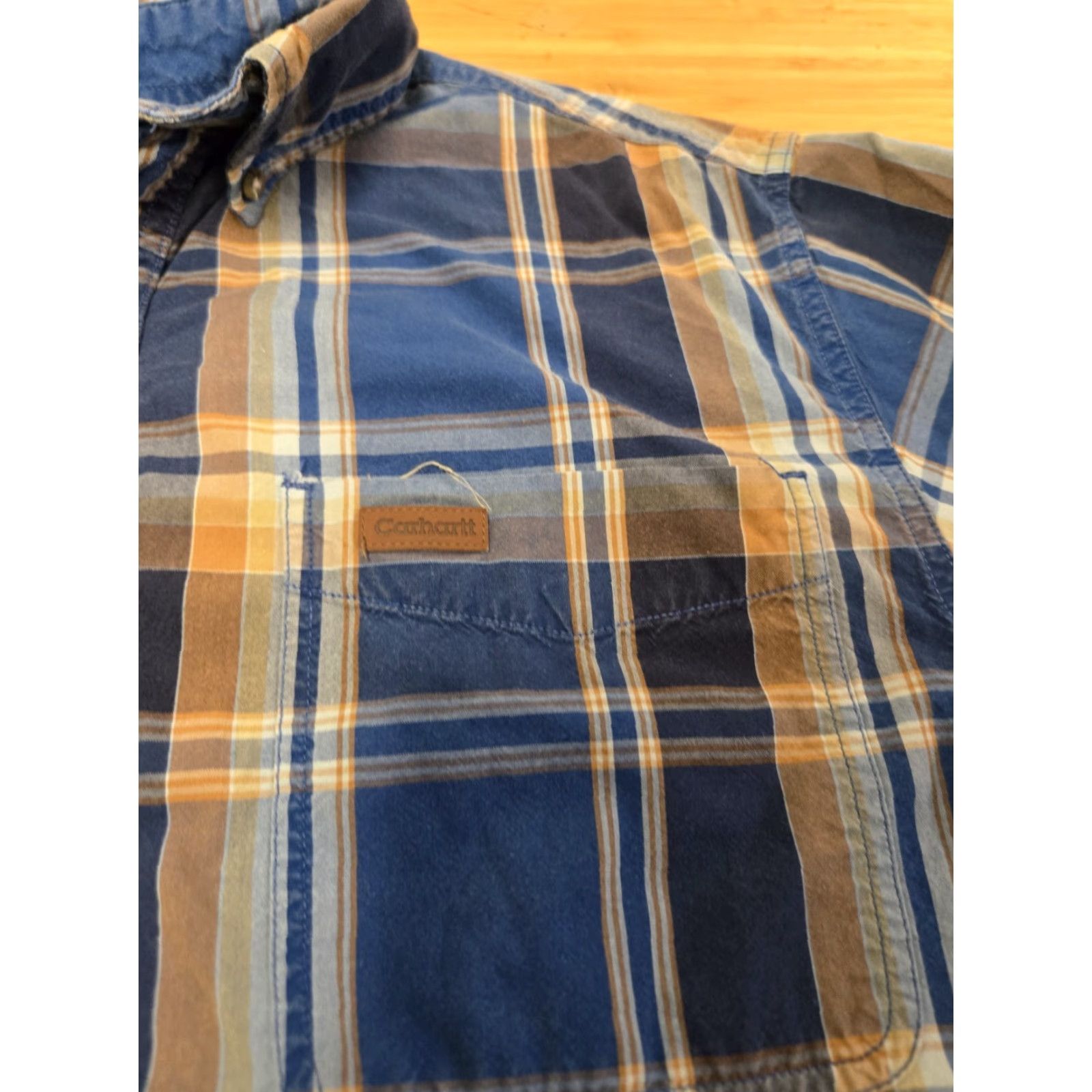 Carhartt Carhartt Shirt Men’s Long Sleeve Plaid Loose Fit Small Blue Mens Size US S / EU 44-46 / 1 - 5 Thumbnail