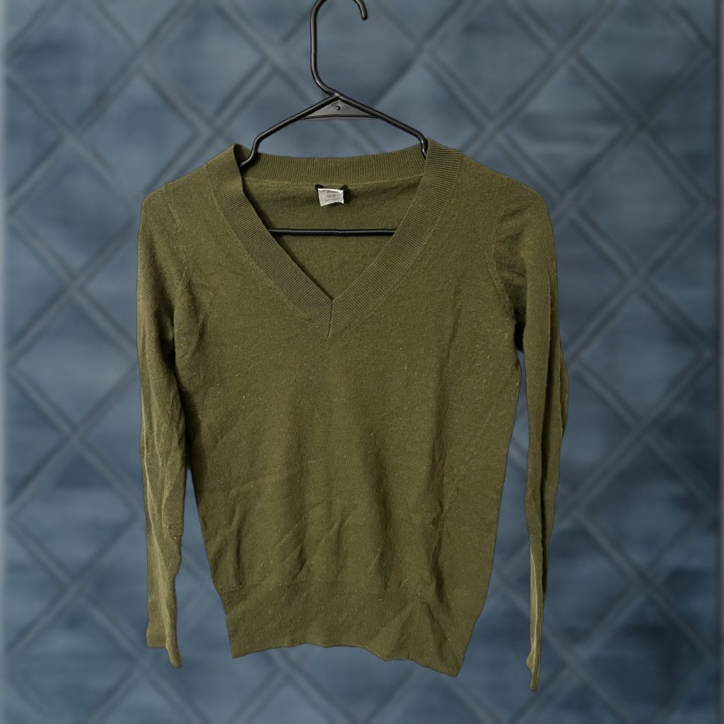 J.Crew J. Crew Merino Wool Blend V-Neck Sweater Women XS Green Womens Size XS / US 0-2 / IT 36-38 - 1 Thumbnail