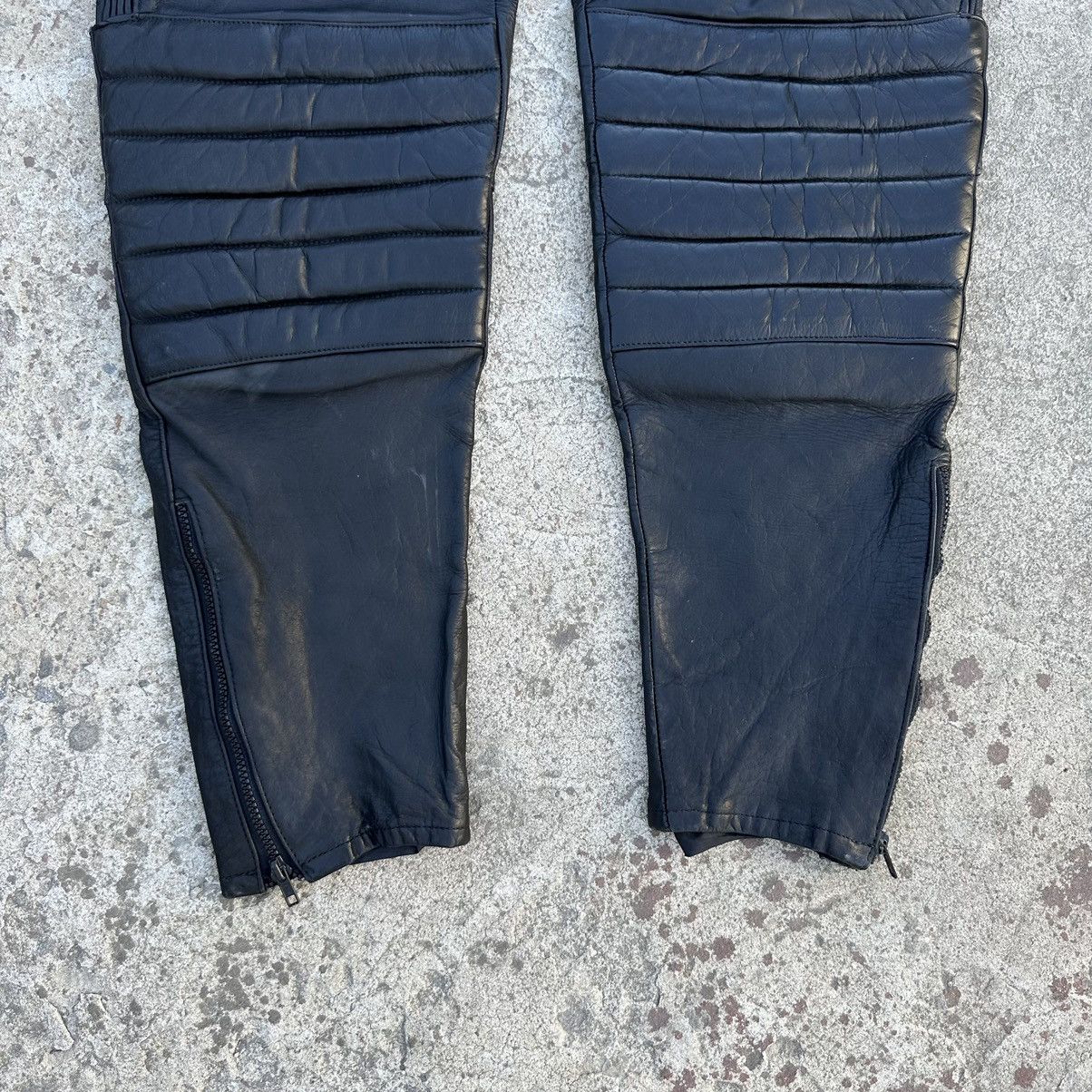 Vintage Vintage Moto Leather Pants Size 56 Y2K 00s USA Size US 40 / EU 56 - 3 Thumbnail