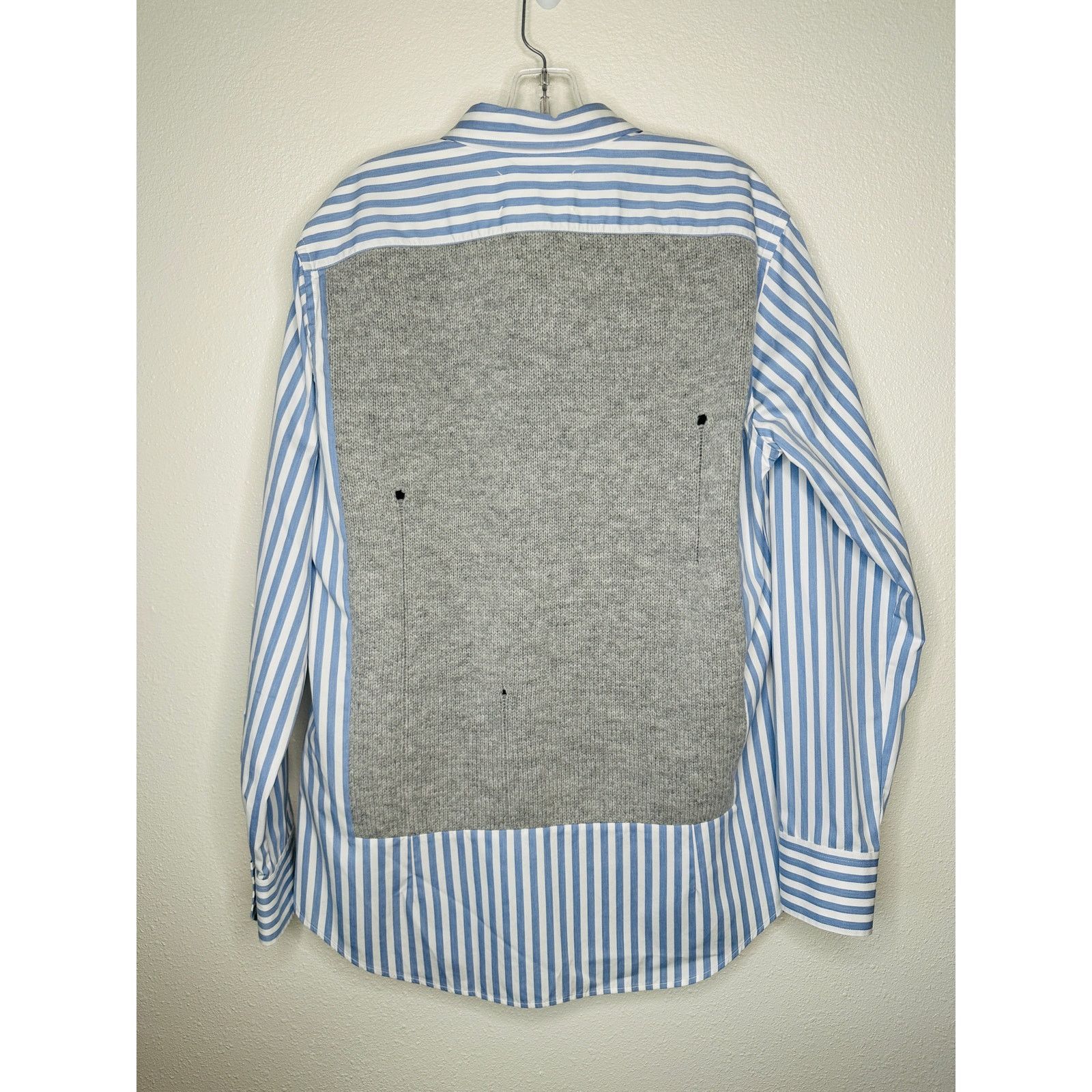 Maison Margiela Maison Margiela Distressed Gray Vest Layered Stripe Shirt Size L / US 10 / IT 46 - 6 Thumbnail