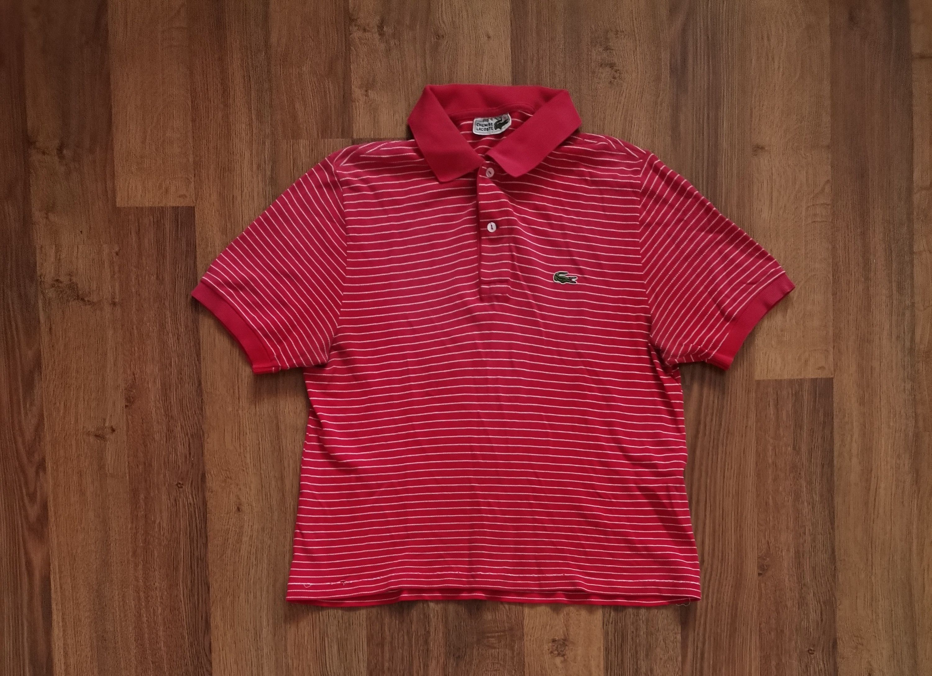 Lacoste Vintage Lacoste Striped Polo Size US S / EU 44-46 / 1 - 1 Thumbnail