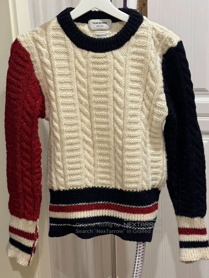 Thom Browne Thom Browne Color Block Knit Sweater Size US S / EU 44-46 / 1 - 1 Thumbnail
