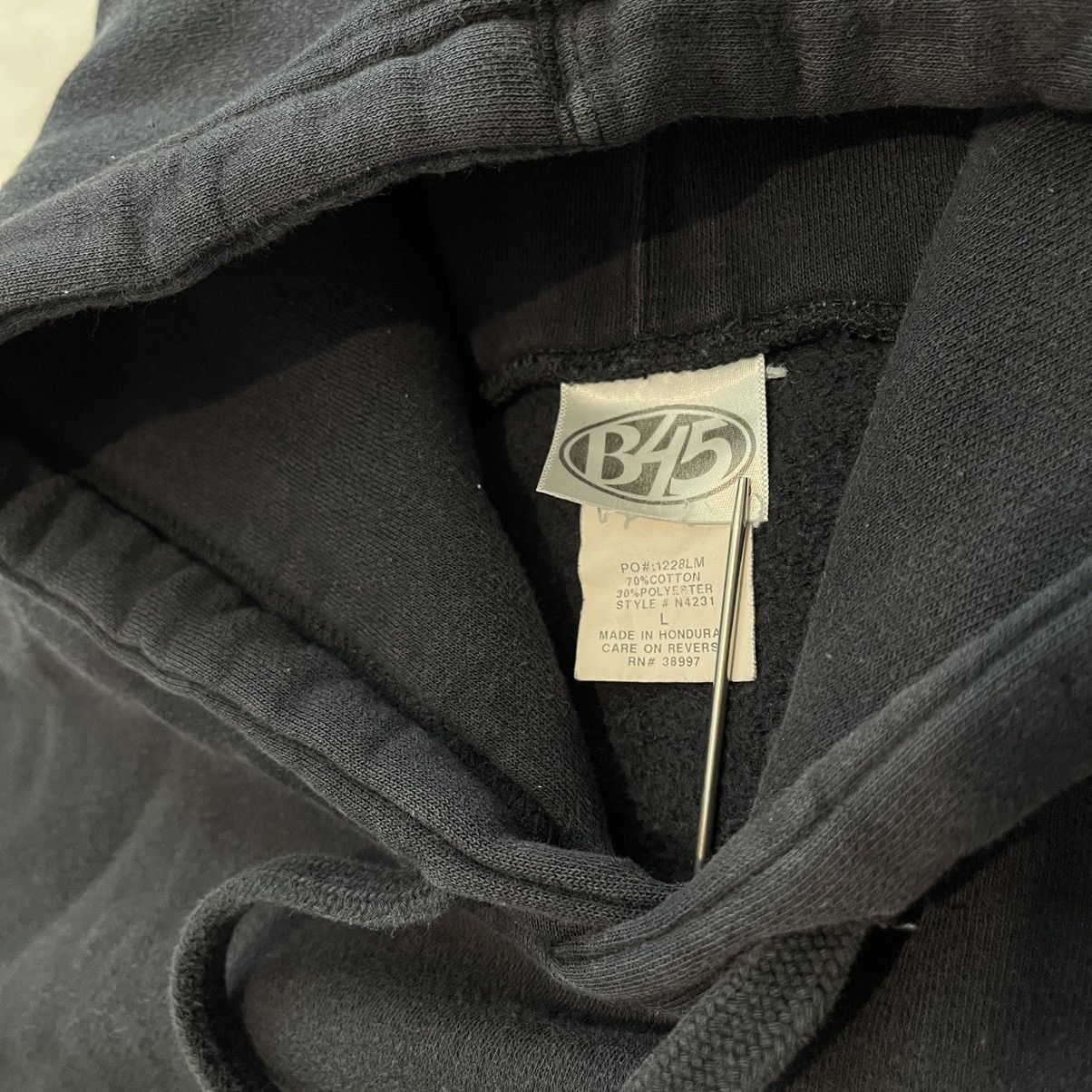 Vintage Black and yellow graphic hoodie by B45 Size US L / EU 52-54 / 3 - 3 Thumbnail