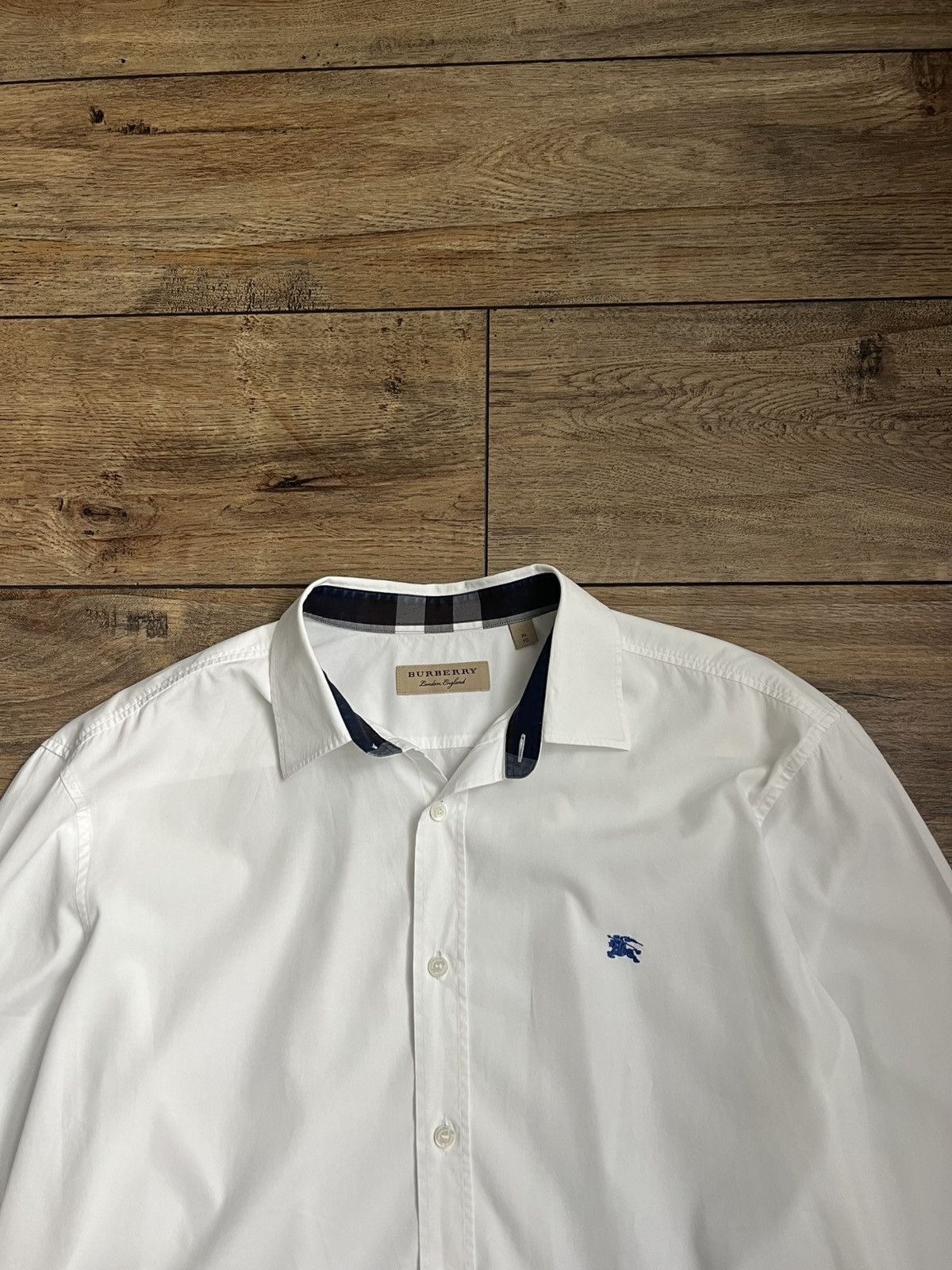 Burberry Burberry Nova Check White Shirt Size US L / EU 52-54 / 3 - 4 Thumbnail