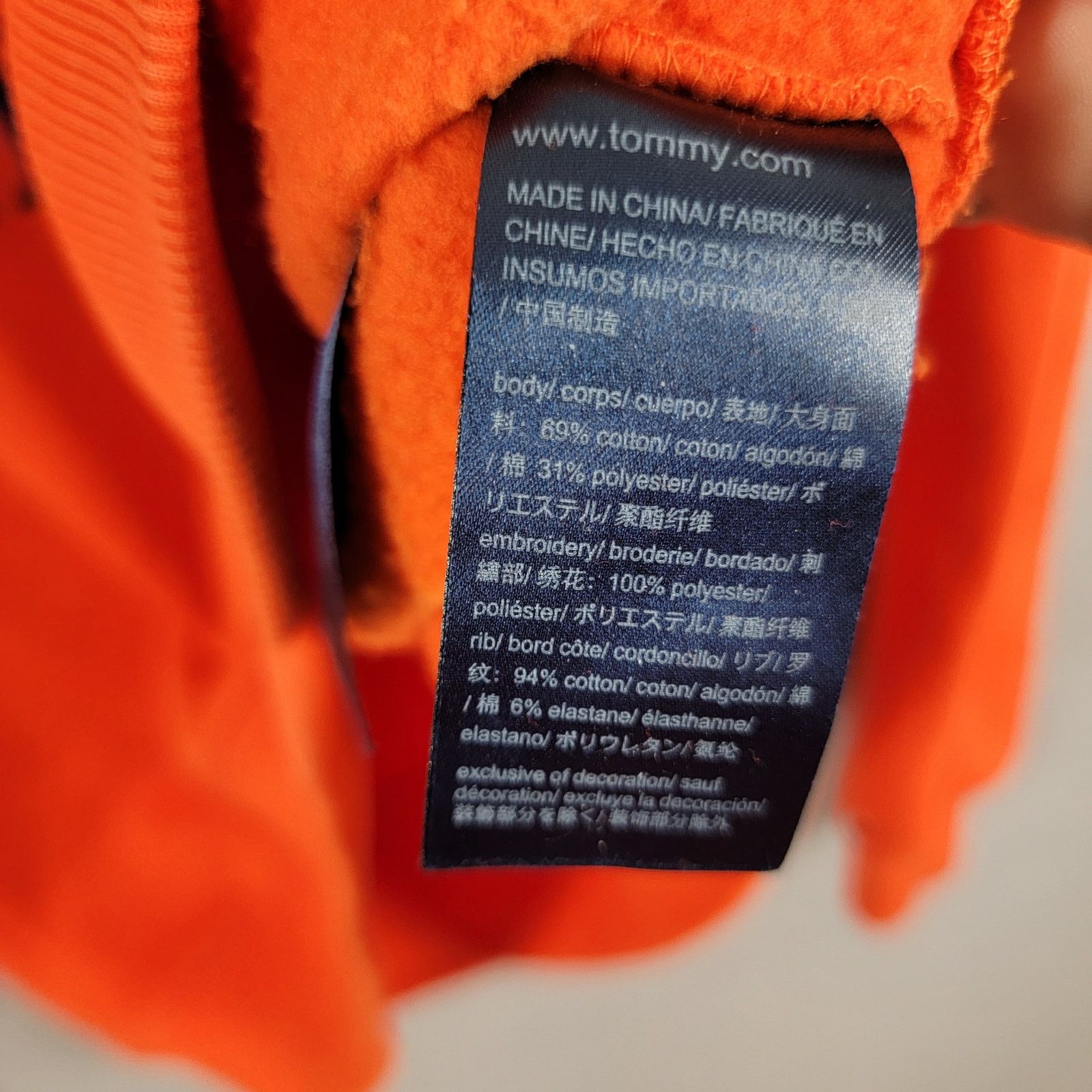 Tommy Hilfiger Tommy Hilfiger Mens Back Bay Embroidered Logo Orange Sz L Size US L / EU 52-54 / 3 - 5 Thumbnail