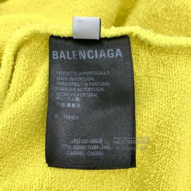 Balenciaga Balenciaga Logo Alphabet Printed Yellow Hooded Long Sleeve Size US S / EU 44-46 / 1 - 6 Thumbnail