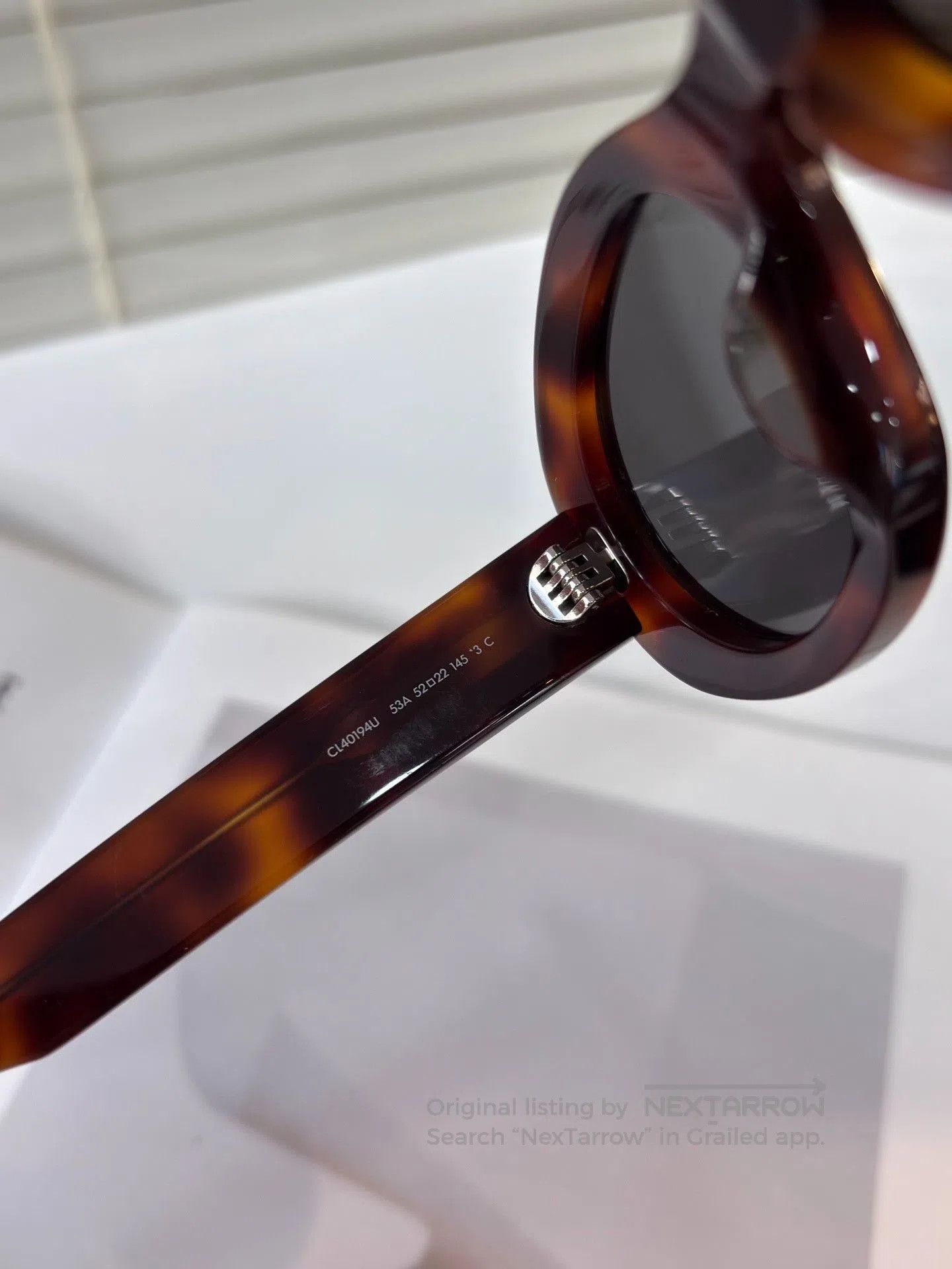 Celine Celine Tortoiseshell Triomphe Sunglasses. Size ONE SIZE - 4 Thumbnail