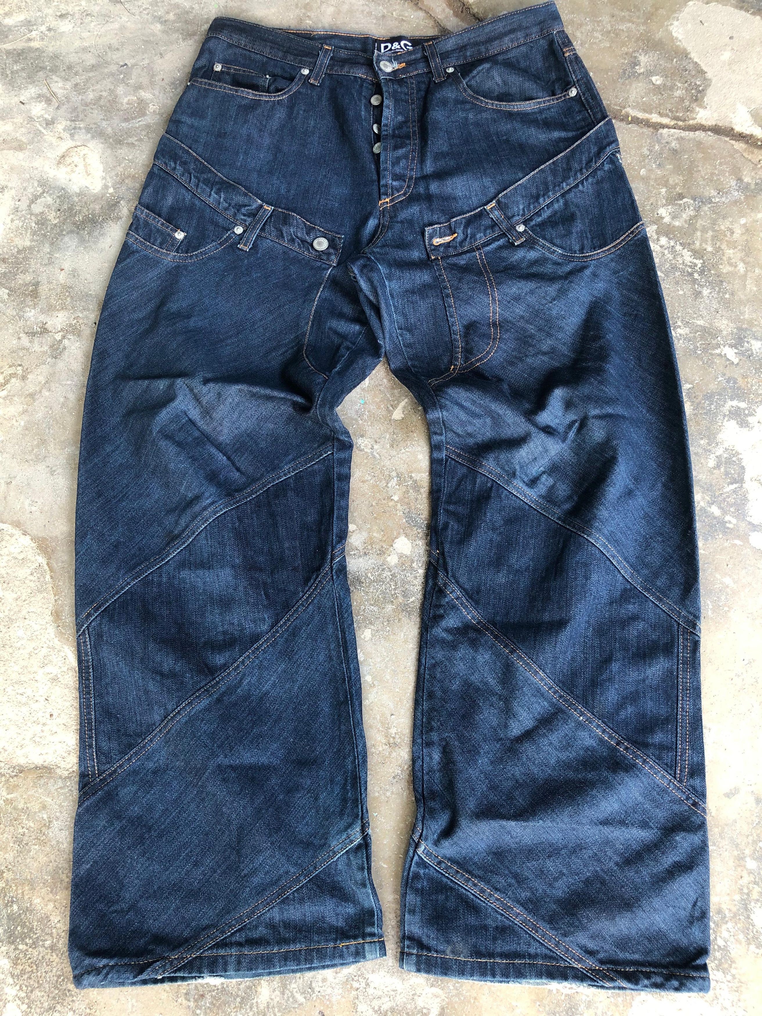 Dolce & Gabbana 00s Dolce & Gabbana Double Waist Baggy Jeans Size US 32 / EU 48 - 1 Thumbnail
