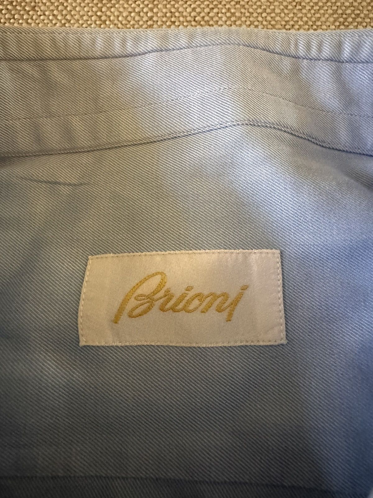 Brioni Brioni Made in Italy Finely Textured Woven Sport Shirt $650 Size US XL / EU 56 / 4 - 5 Thumbnail