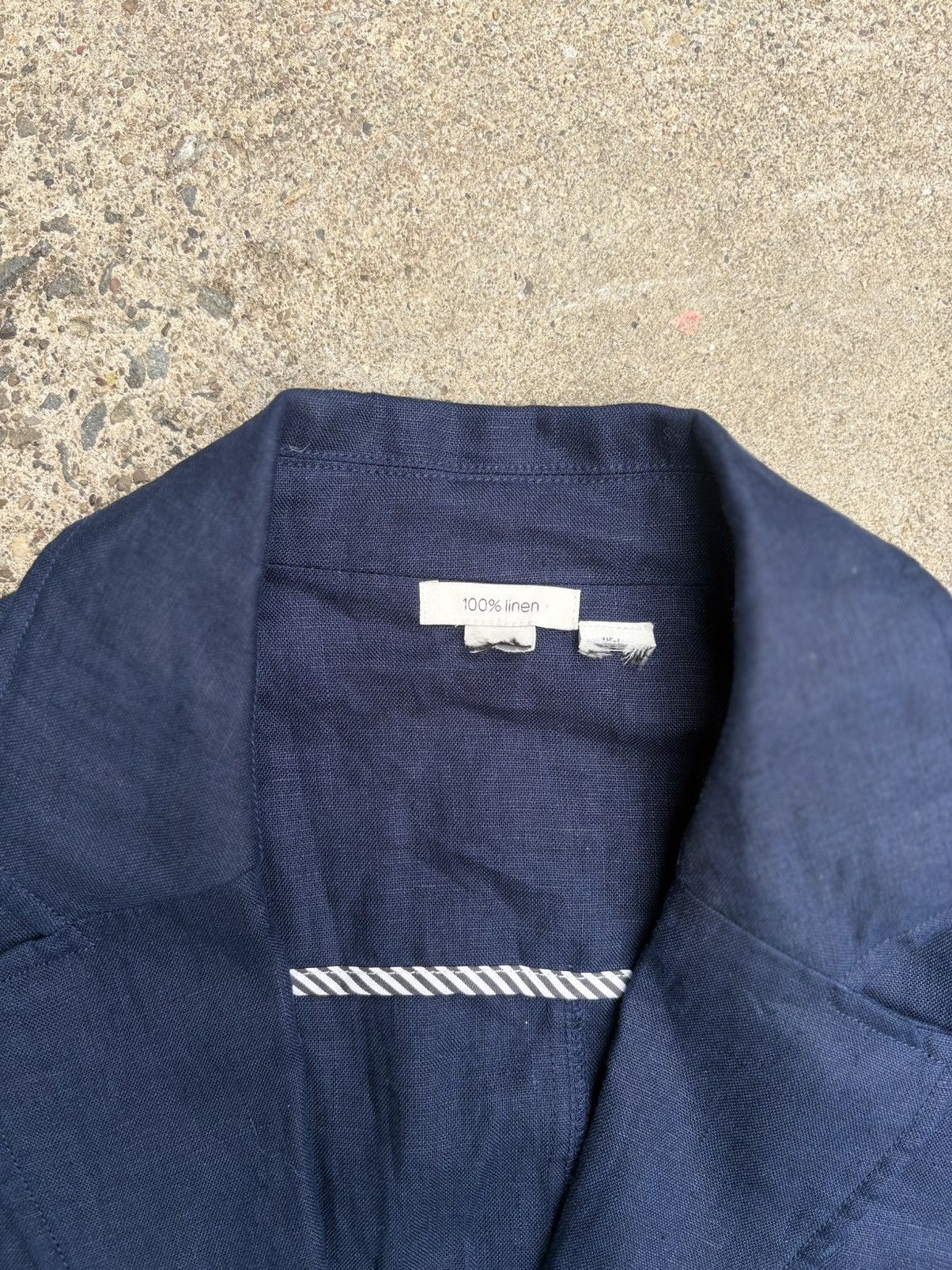 Other Navy 100% Linen Blazer Size M / US 6-8 / IT 42-44 - 4 Thumbnail