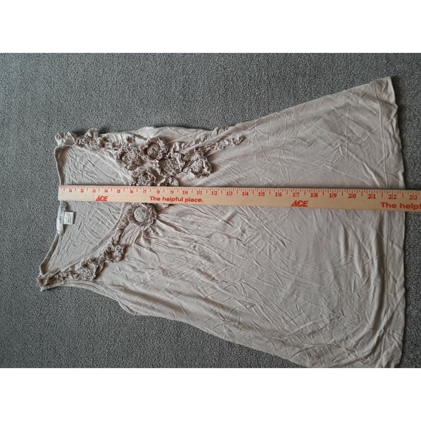 Vintage August Silk Sleeveless Floral Shirt Womens Top S Small Beige Pajama Top Size S / US 4 / IT 40 - 4 Thumbnail