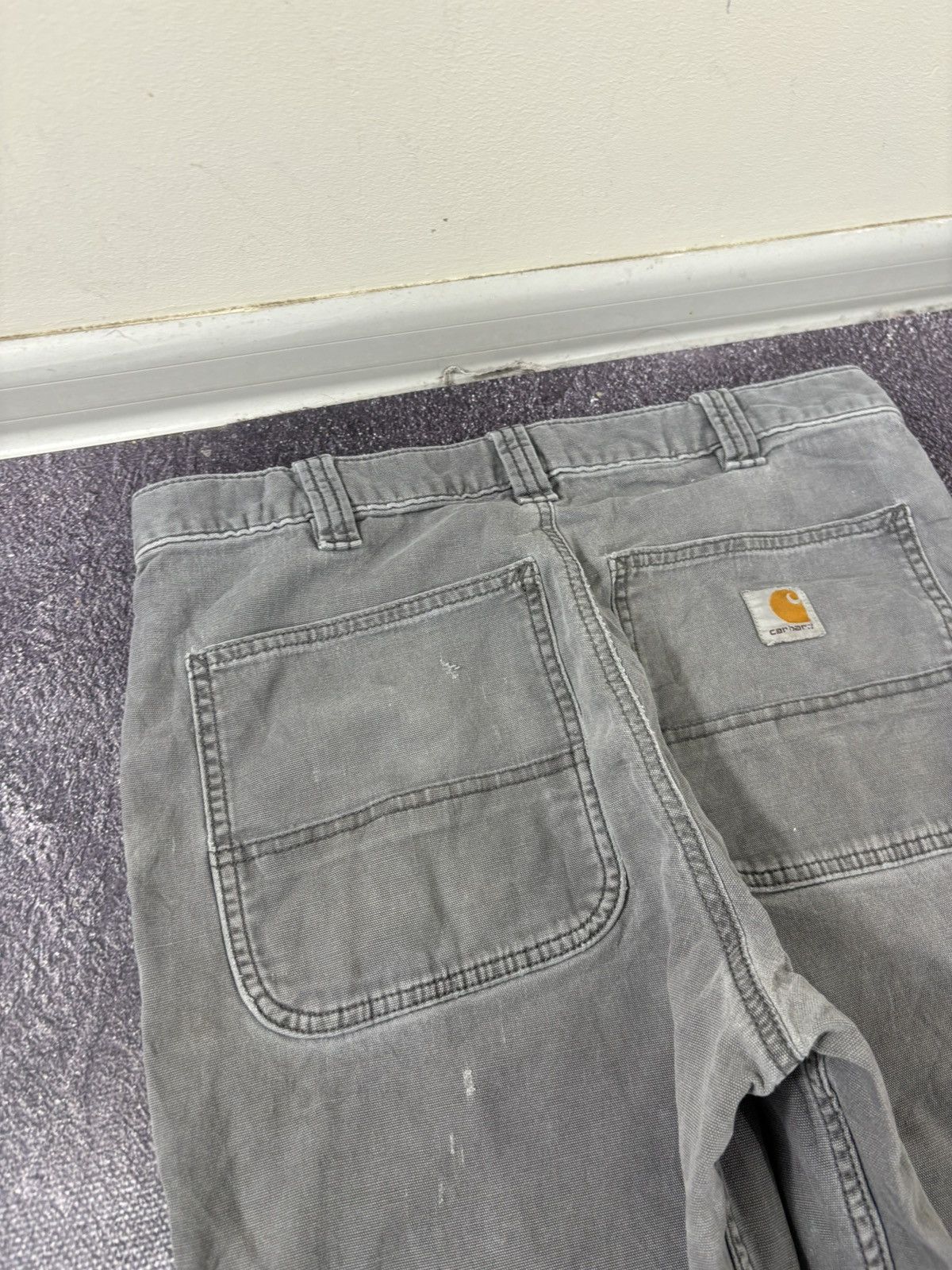 Carhartt Vintage Carhartt USA Relaxed Fit Gray Canvas Work Pants Size US 32 / EU 48 - 8 Thumbnail