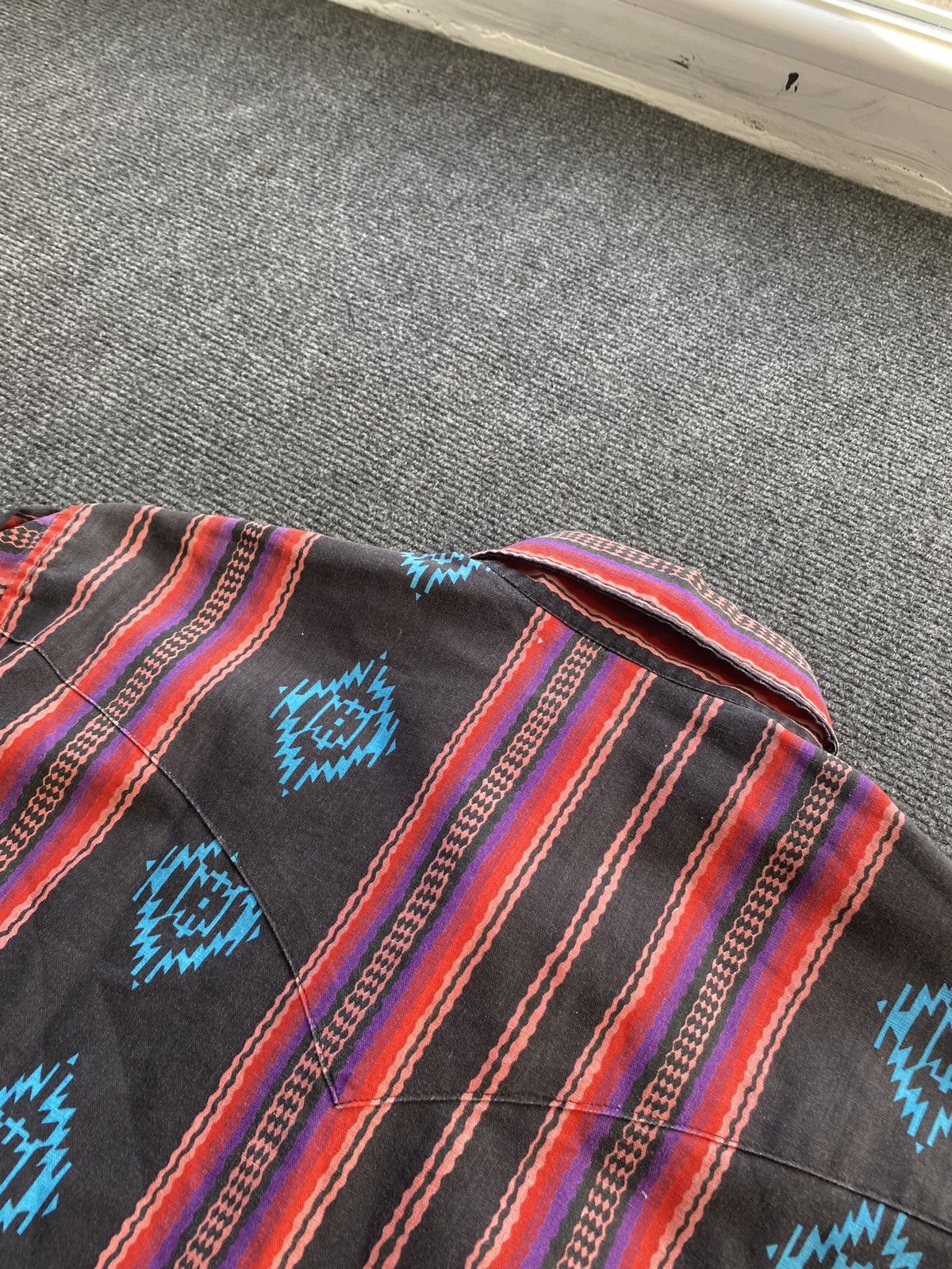 Wrangler 🔥80s Wrangler Brushpopper Western shirt pearl snap aztec xl Size US XL / EU 56 / 4 - 11 Thumbnail