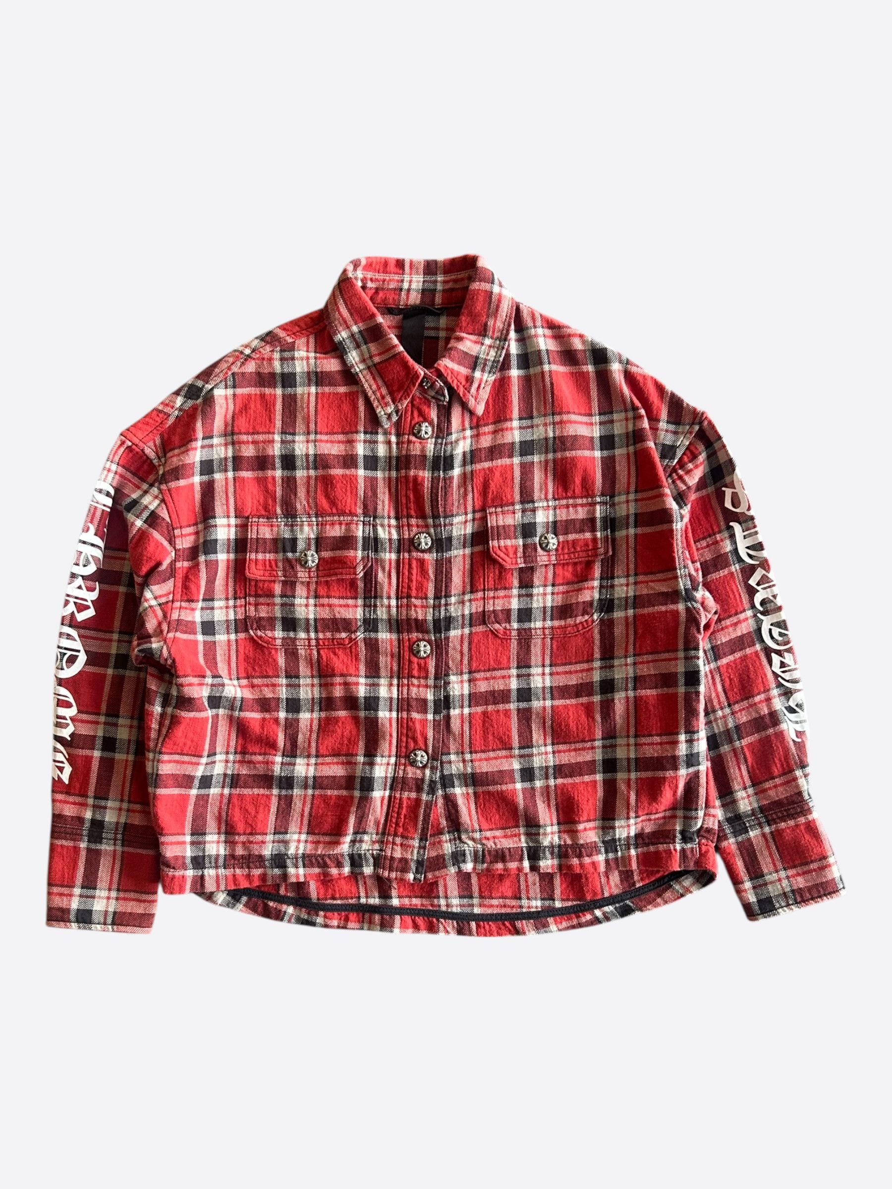 Chrome Hearts Chrome Hearts Red & White Padded Flannel Women's Jacket Size S / US 4 / IT 40 - 1 Thumbnail