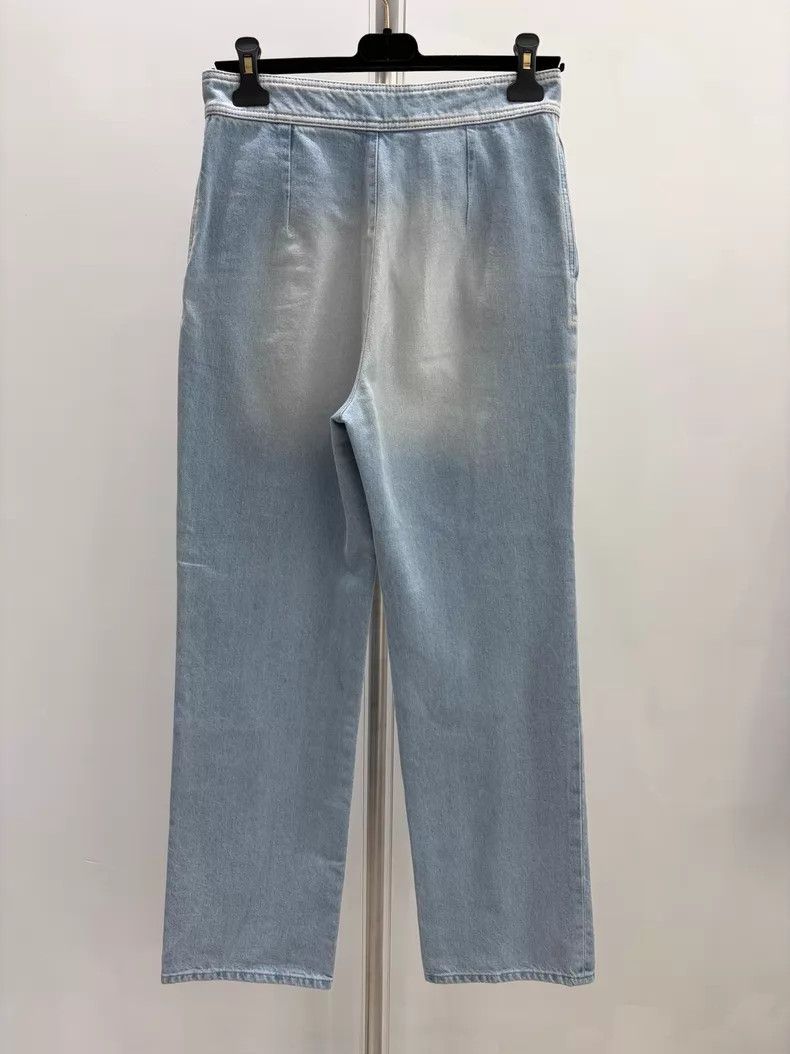 Chanel Chanel Beach Series Limited Light Blue Jeans Size 24" / US 00 / IT 34 - 2 Thumbnail