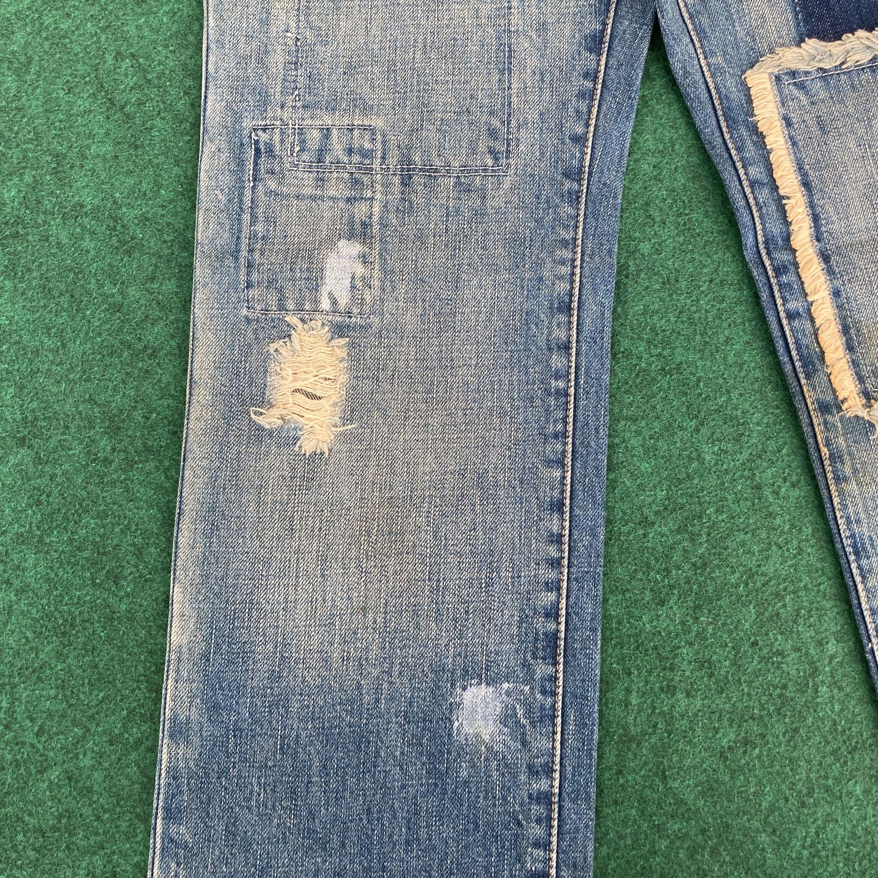 Designer × Japanese Brand × PPFM Vtg PPFM Patchwork Japan Denim Streetwear 30 Pant Jeans Size US 30 / EU 46 - 7 Thumbnail