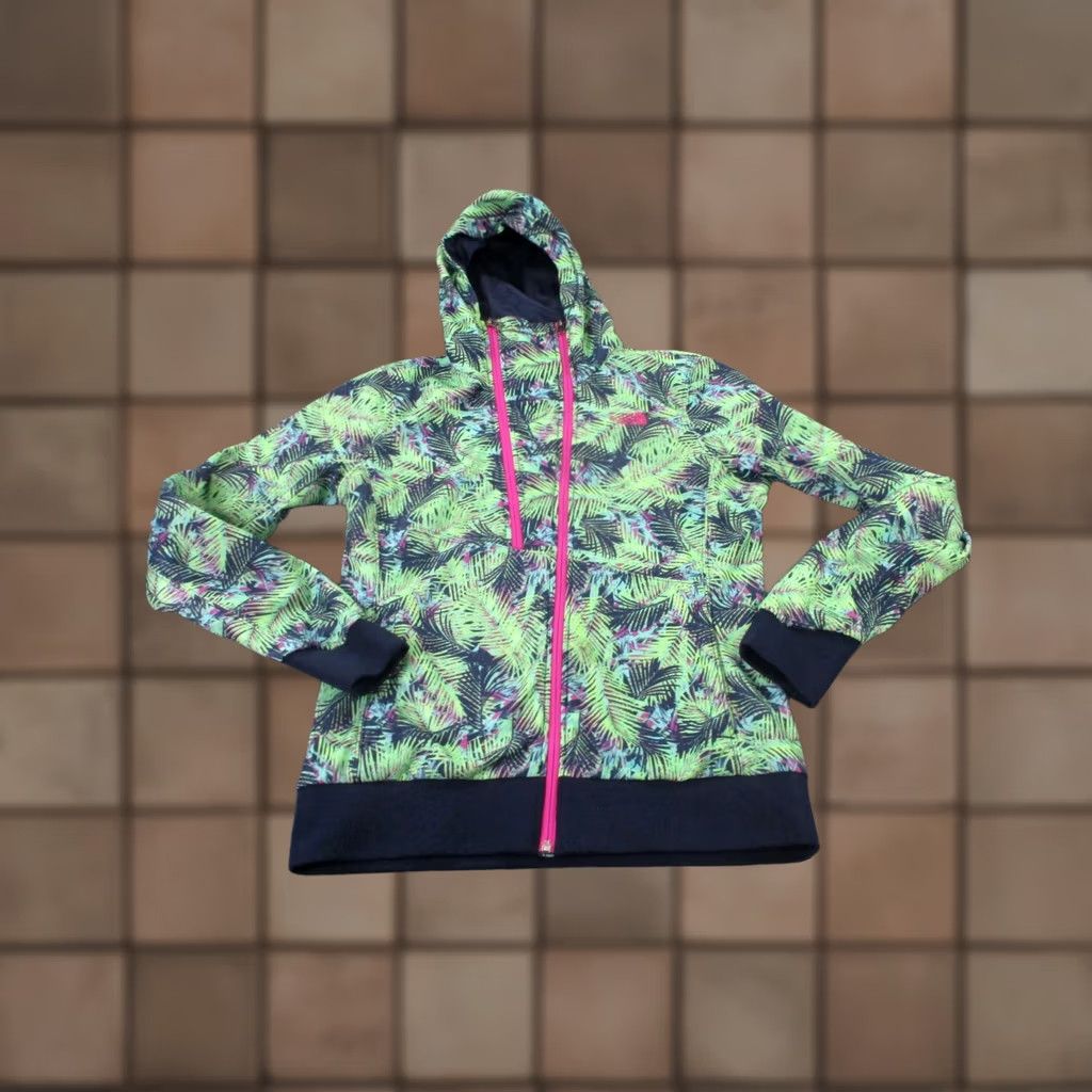The North Face The North Face Jacket Women M Green Floral Leaf Active Outdoor Hiking Track Athletic Size M / US 6-8 / IT 42-44 - 1 Thumbnail