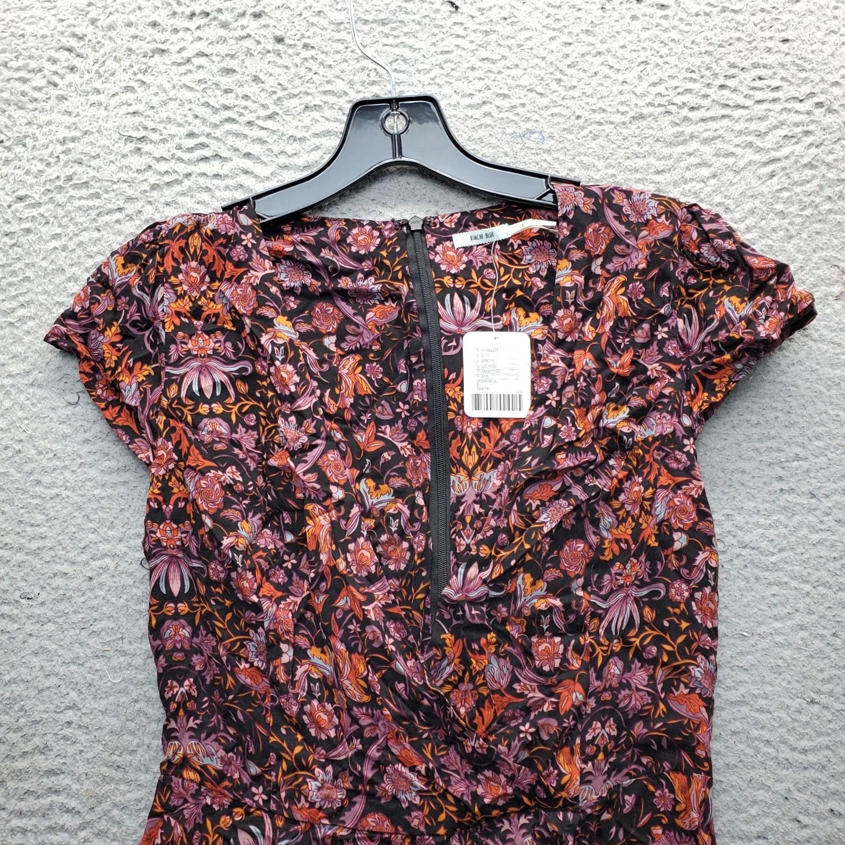 Vintage Kimchi Blue Romper Womens 0 Multi Floral Boho Ruffle Shirt? Size 25" / US 0 / IT 36 - 7 Thumbnail